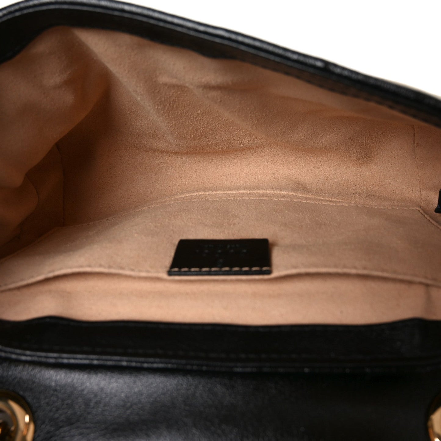 Monogram Matelasse Diagonal Mini GG Marmont Shoulder Bag Beige Black