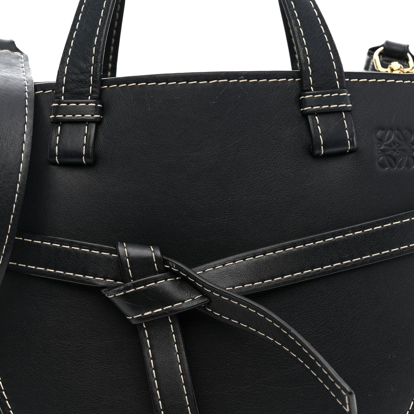 Calfskin Gate Tote Midnight Blue