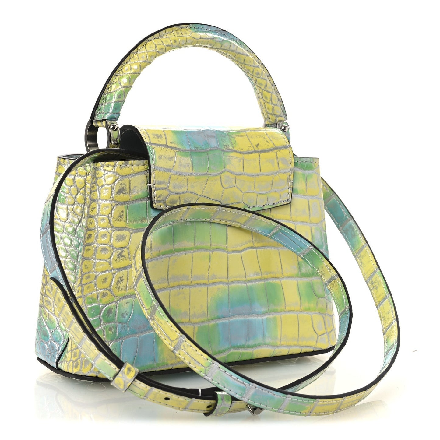 Crocodile Mini Capucines  Yellow Blue