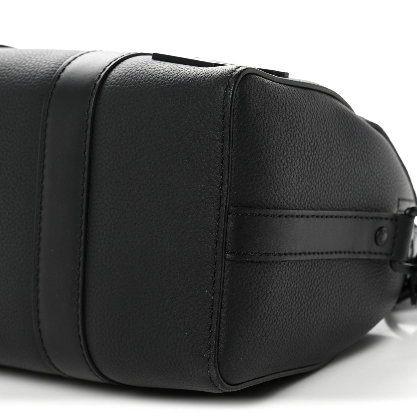 Grained Calfskin Aerogram City Keepall Black