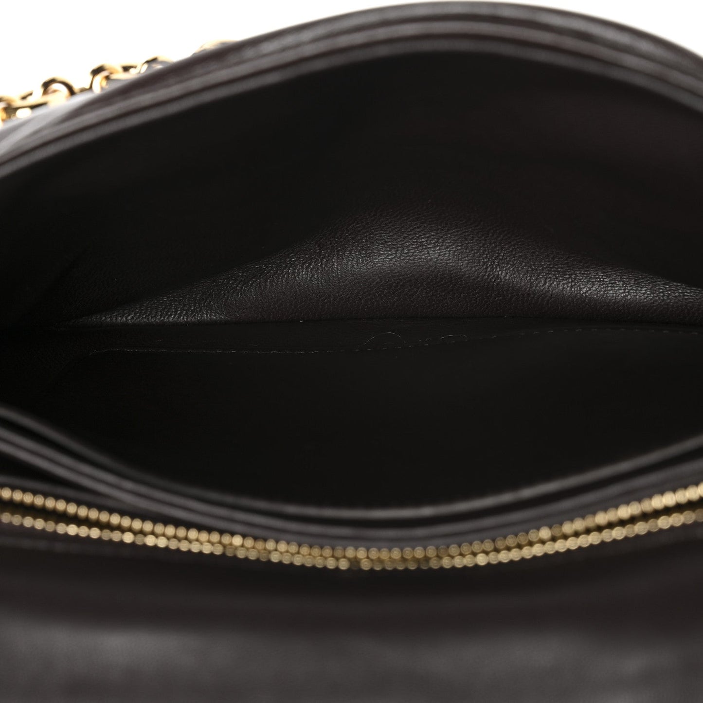Lambskin Goya Puffer Bag Dark Chocolate