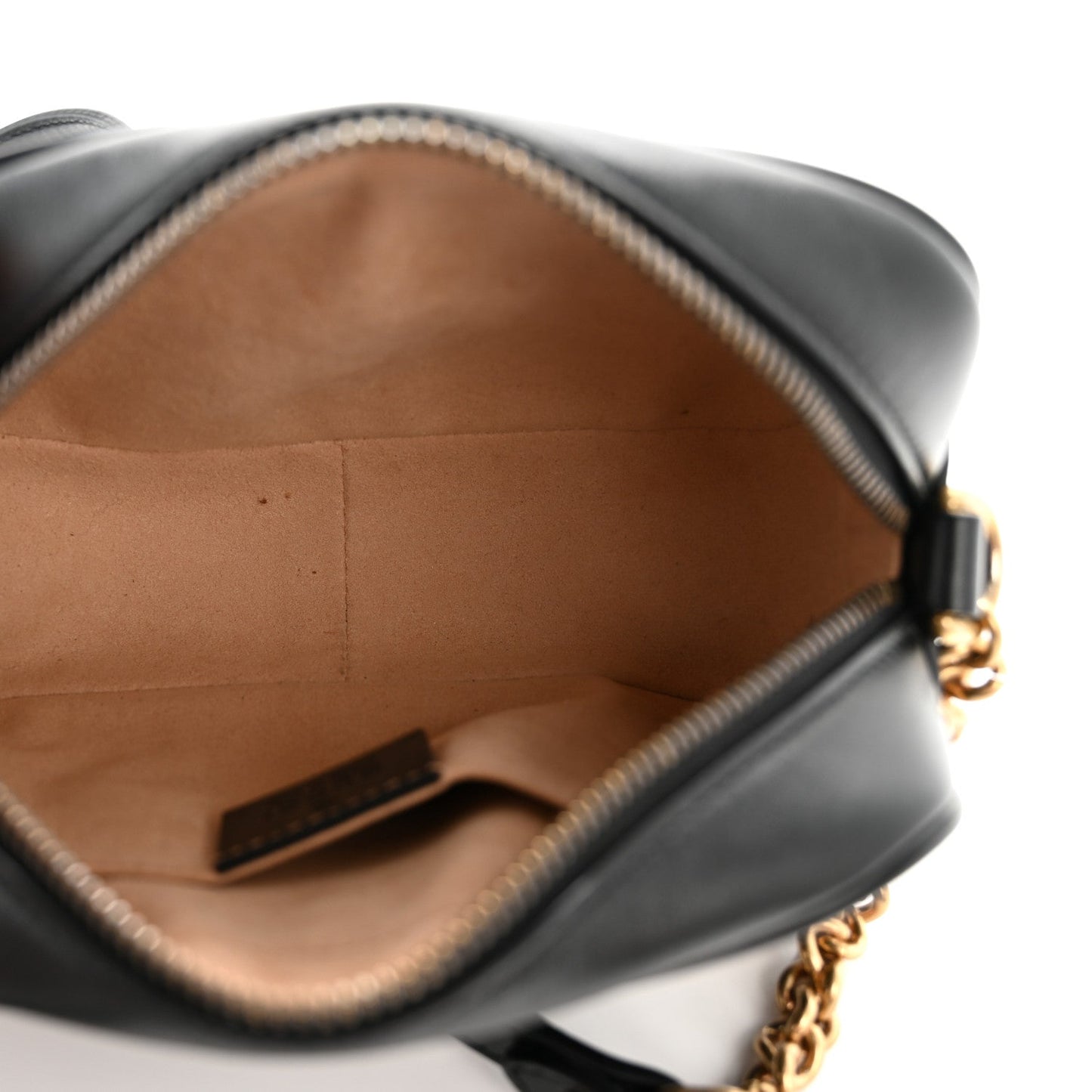 Calfskin Matelasse Mini GG Marmont Chain Shoulder Bag Black