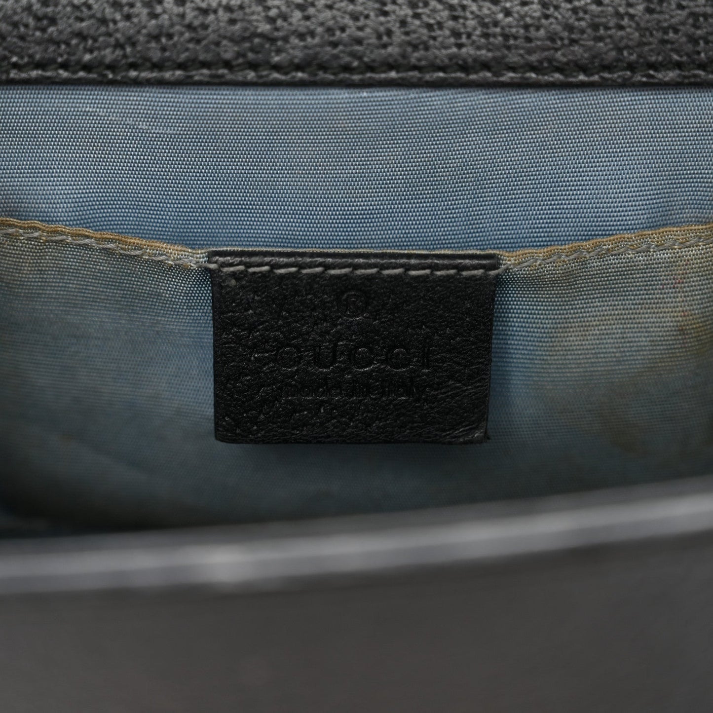 Grained Calfskin Bee Star Small Padlock Shoulder Bag Black