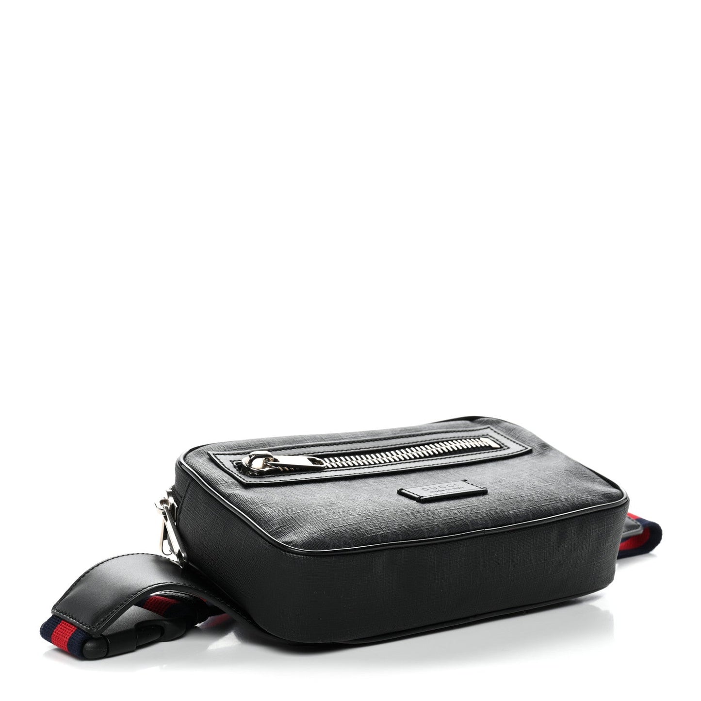 Soft GG Supreme Monogram Web Belt Bag Black Grey