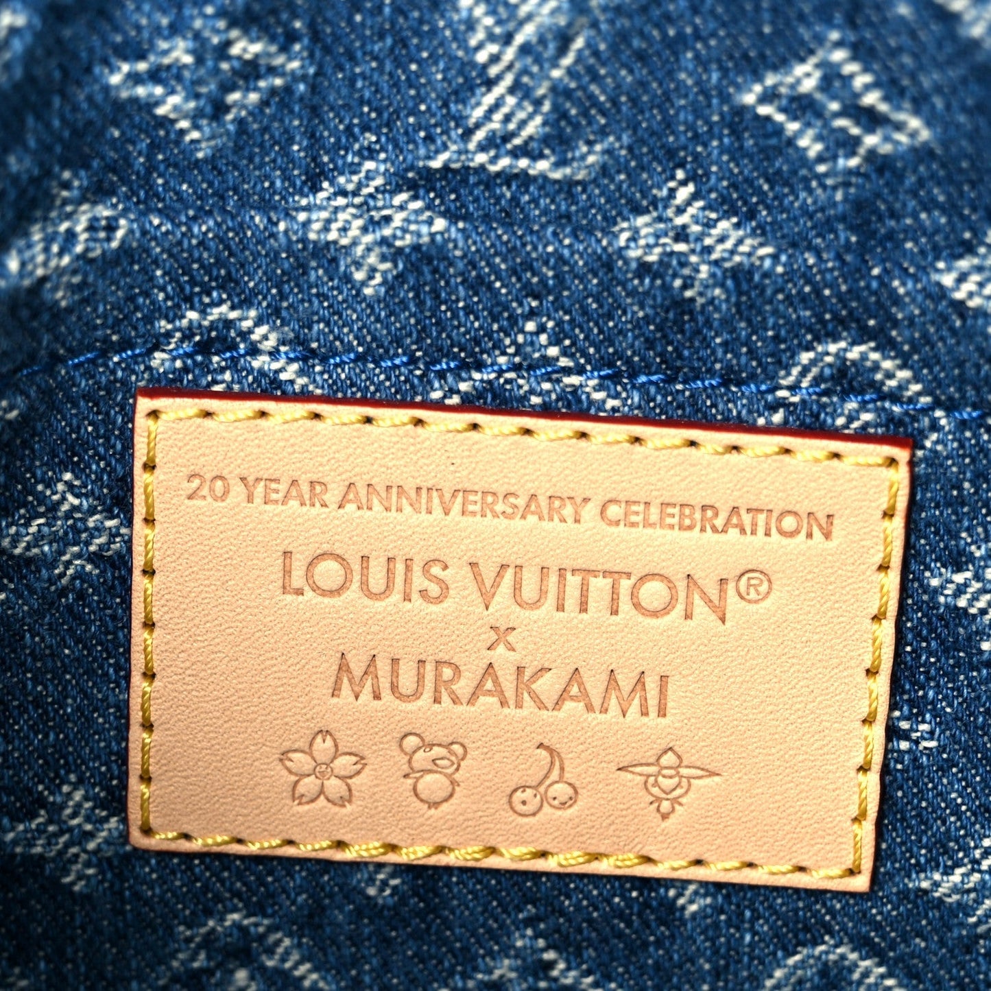 LV X TM Monogram Denim Cerises Pochette Accessories Blue