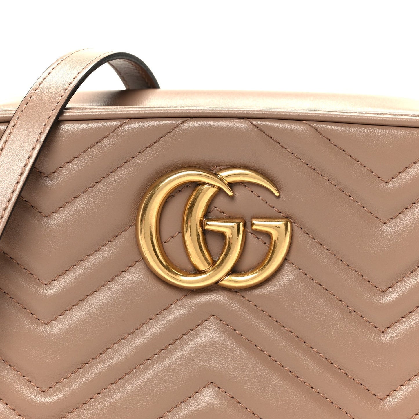 Calfskin Matelasse Small GG Marmont Chain Shoulder Bag Porcelain Rose