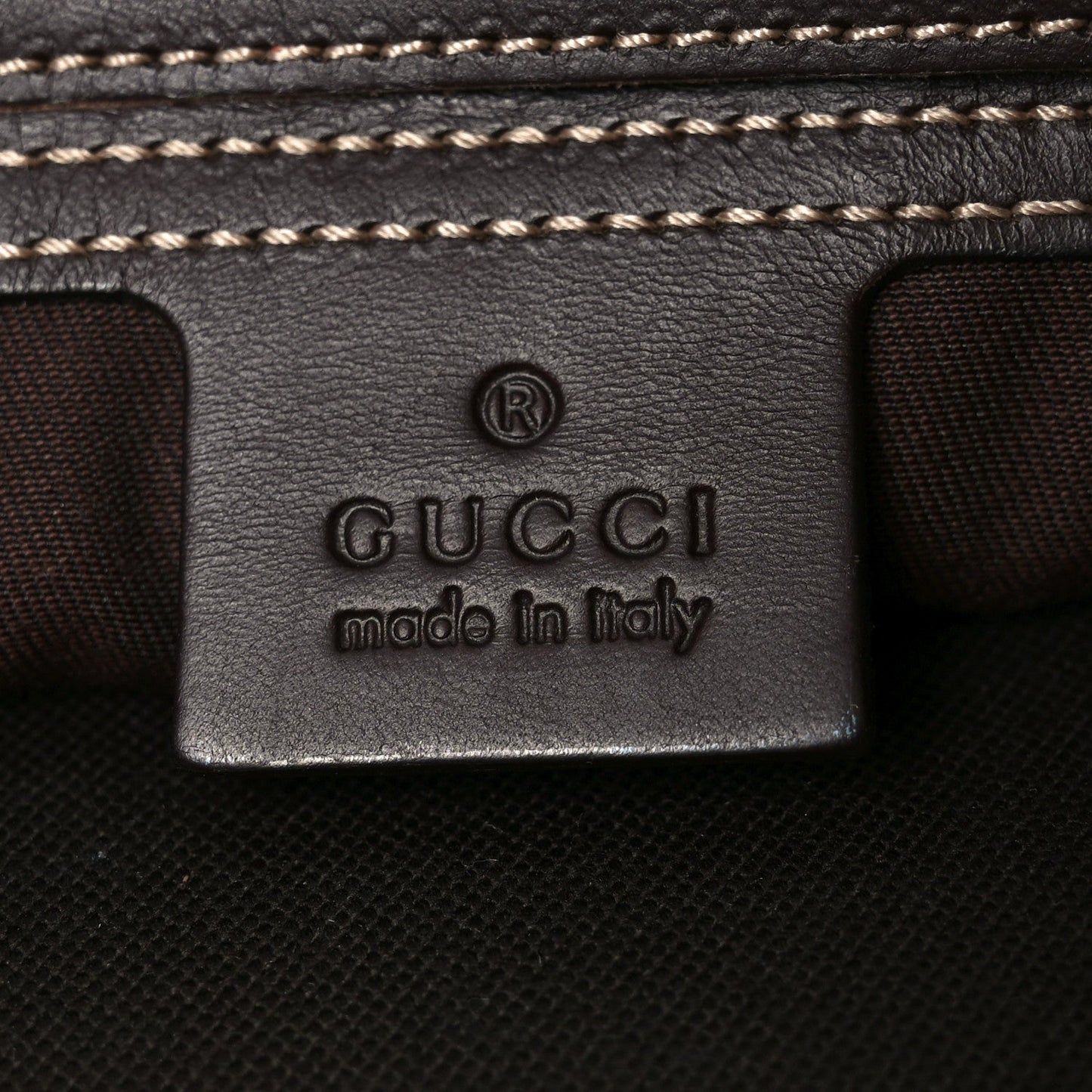 GG Supreme Monogram Belt Bag Dark Brown