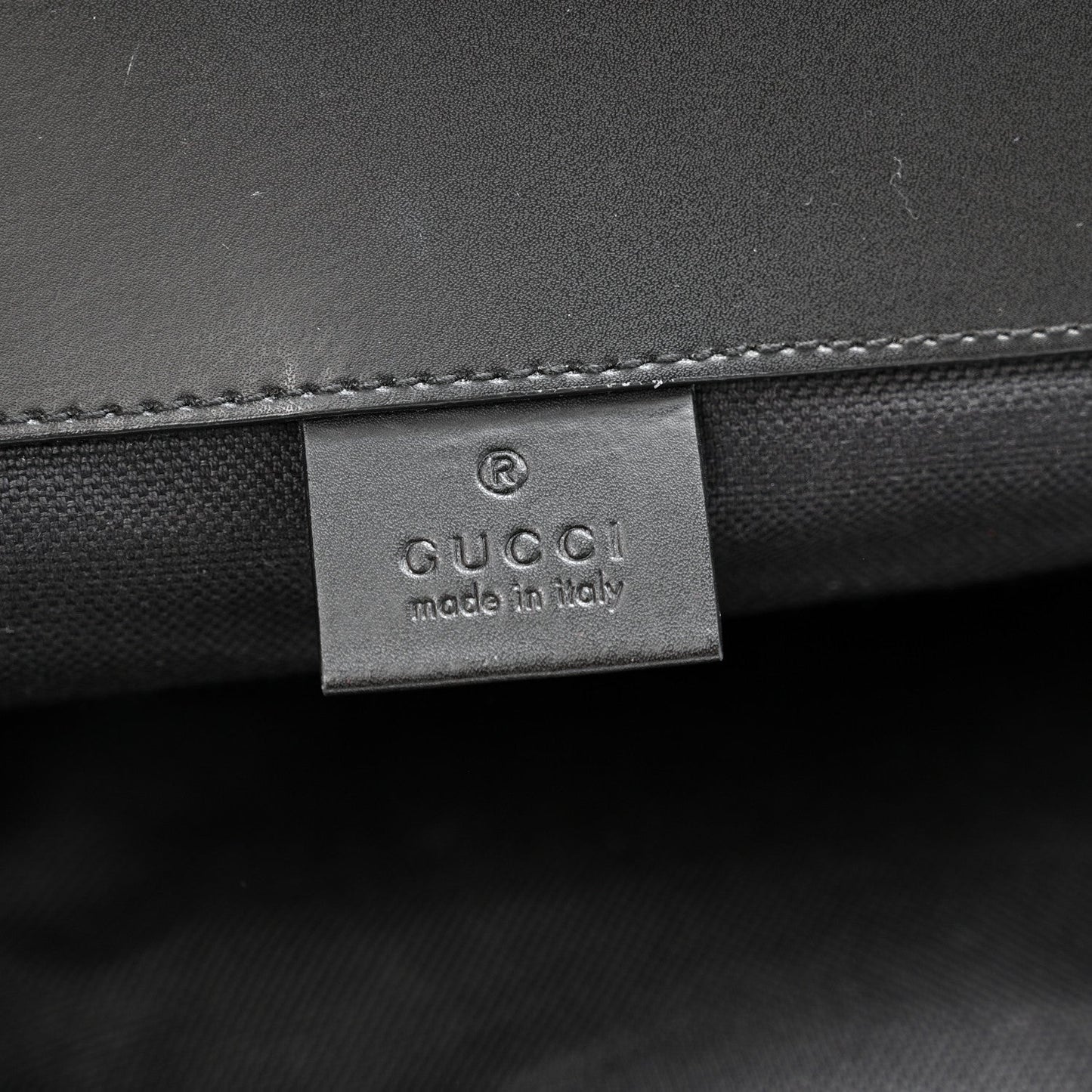 Soft GG Supreme Monogram Calfskin Web Double Buckle Backpack Black