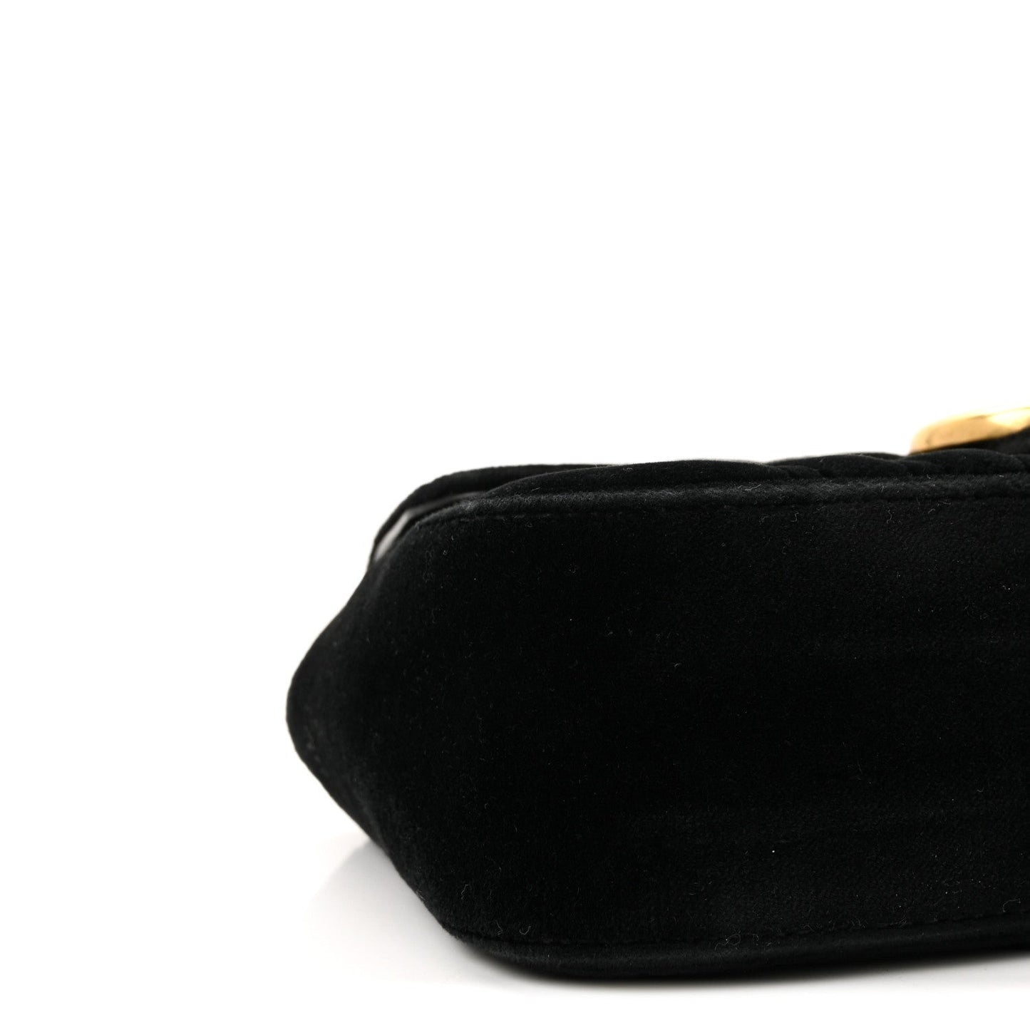 Velvet Matelasse Mini GG Marmont Shoulder Bag Black