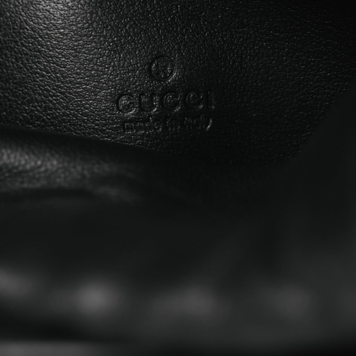 Calfskin Matelasse Front Pocket Mini GG Marmont Bucket Bag Black