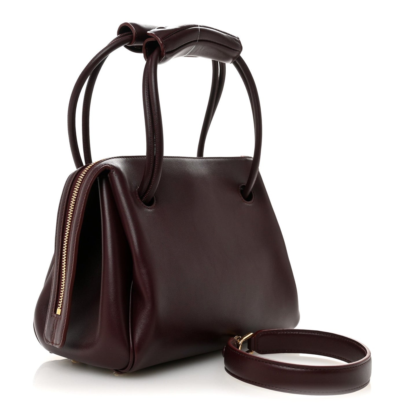 Supple Calfskin Small Madrid Bag Dark Burgundy