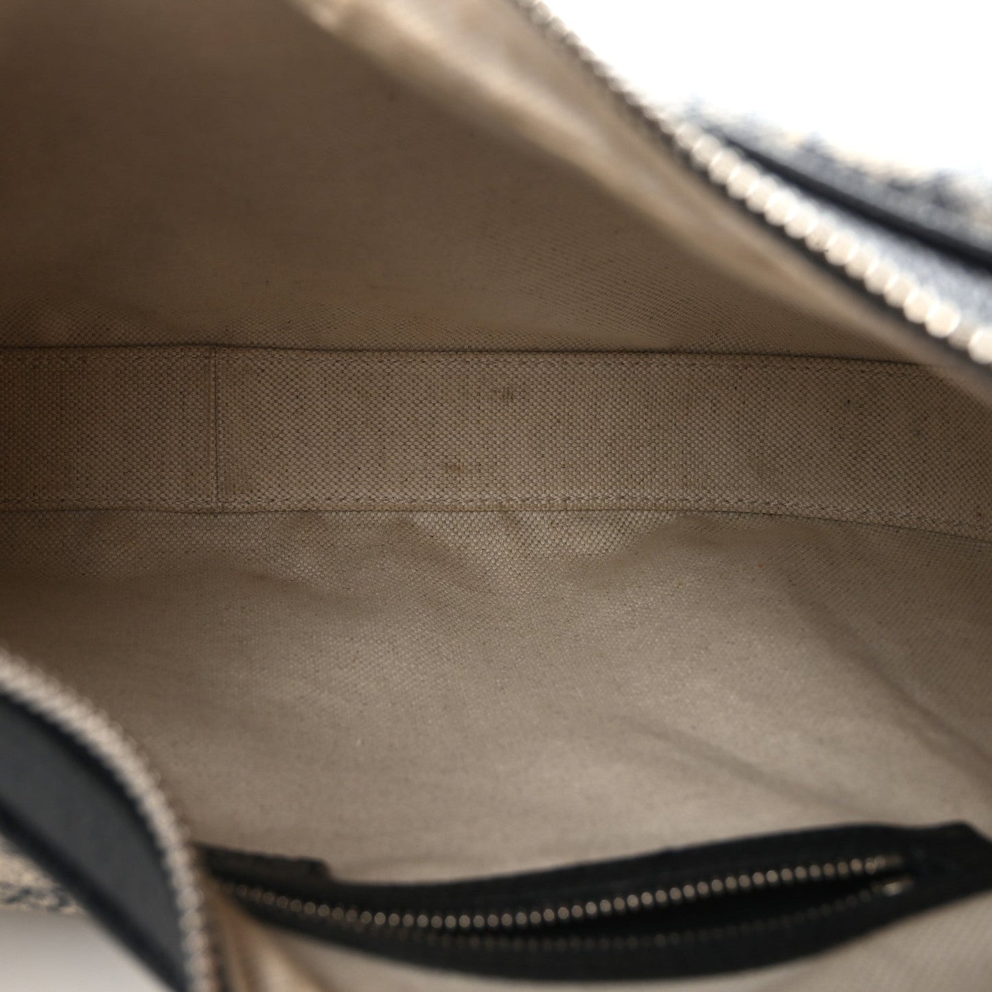 GG Supreme Monogram Textured Calfskin Web Large Attache Shoulder Bag Beige Blue
