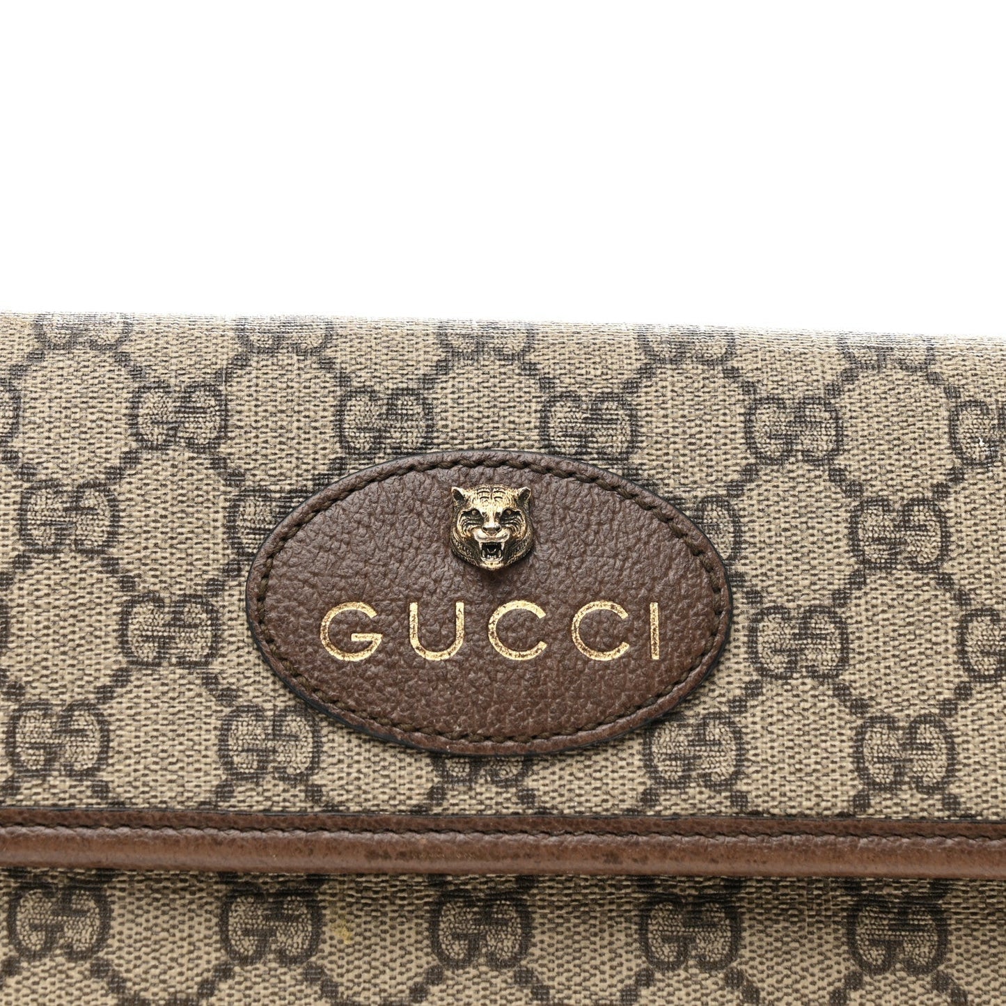 GG Supreme Monogram Neo Vintage Web Belt Bag Brown