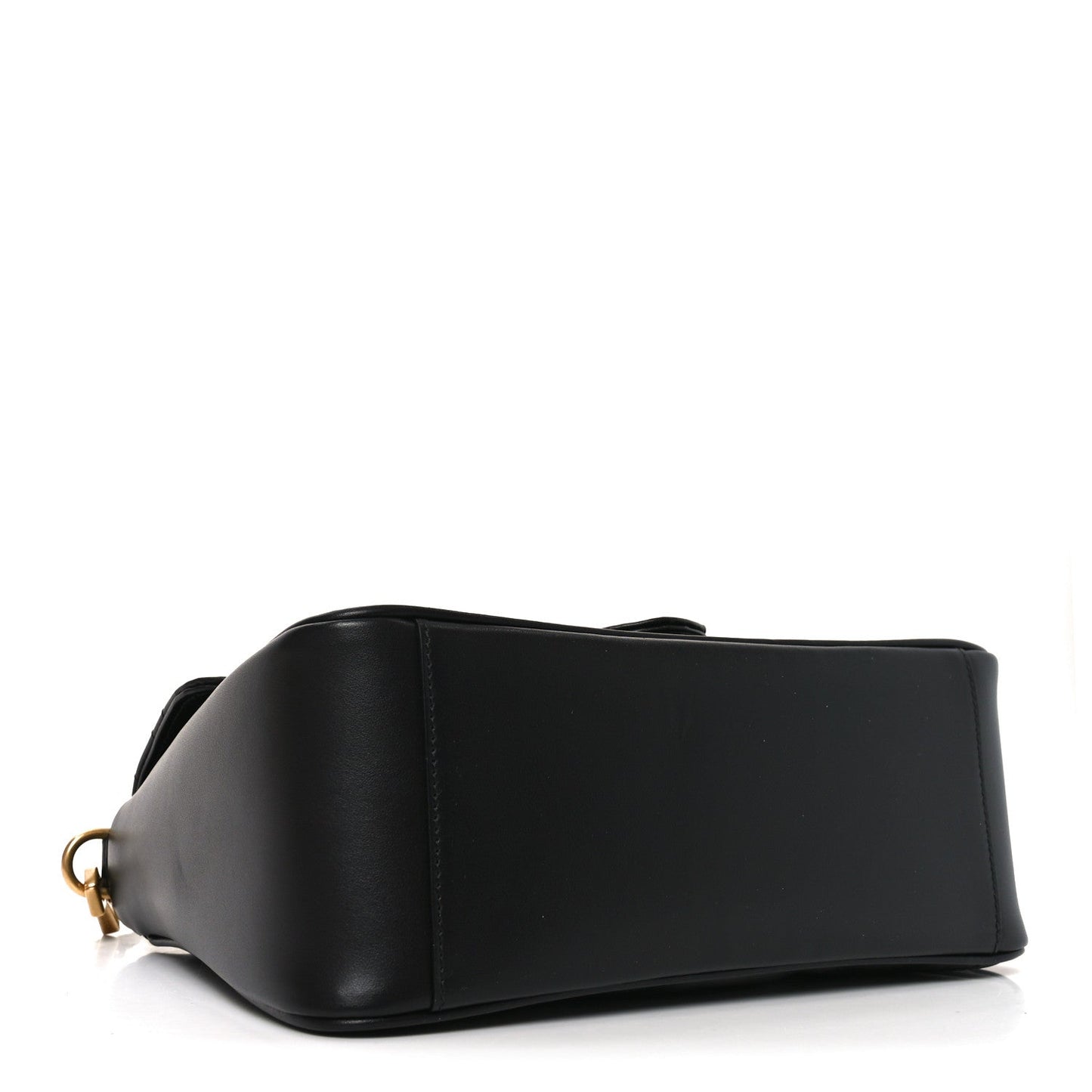 Calfskin Matelasse Small GG Marmont Top Handle Shoulder Bag Black