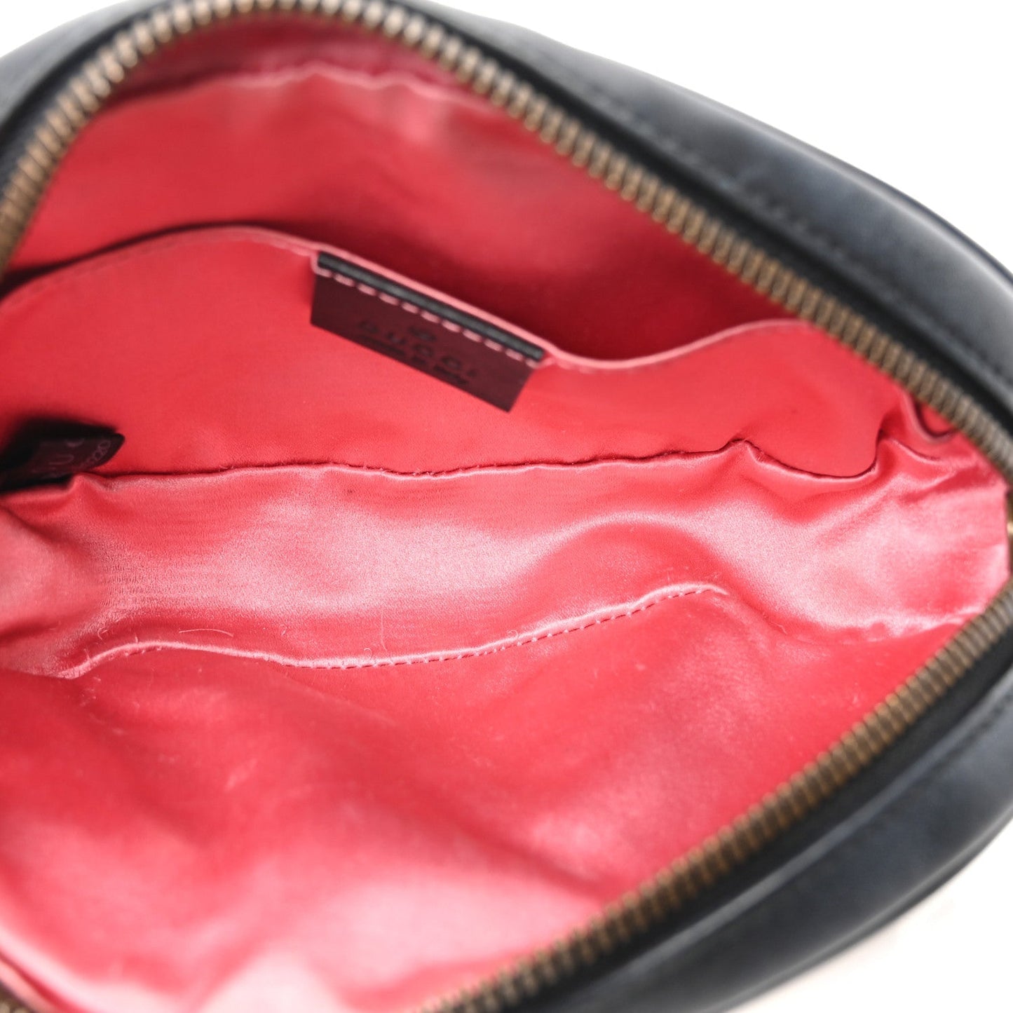 Calfskin Matelasse GG Marmont Belt Bag 85 34 Black White