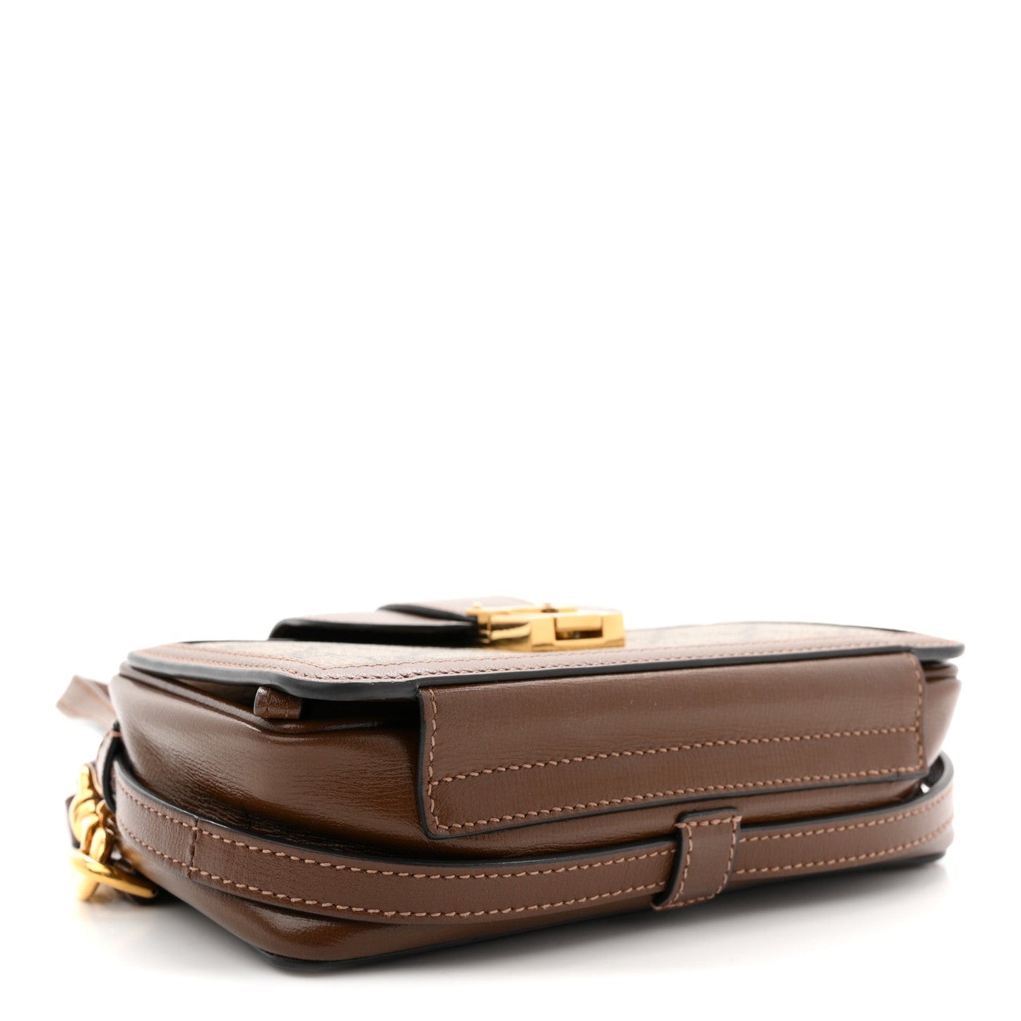 GG Supreme Monogram Mini Clasp Bag Beige Brown
