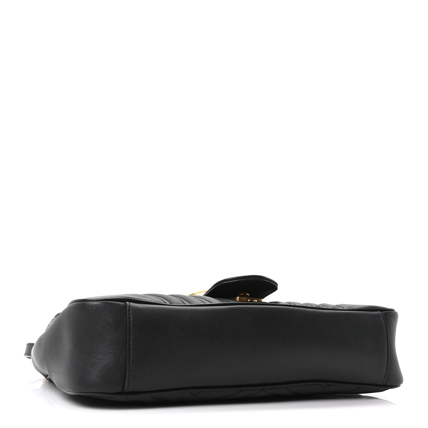 Calfskin Matelasse Medium GG Marmont Shoulder Bag Black