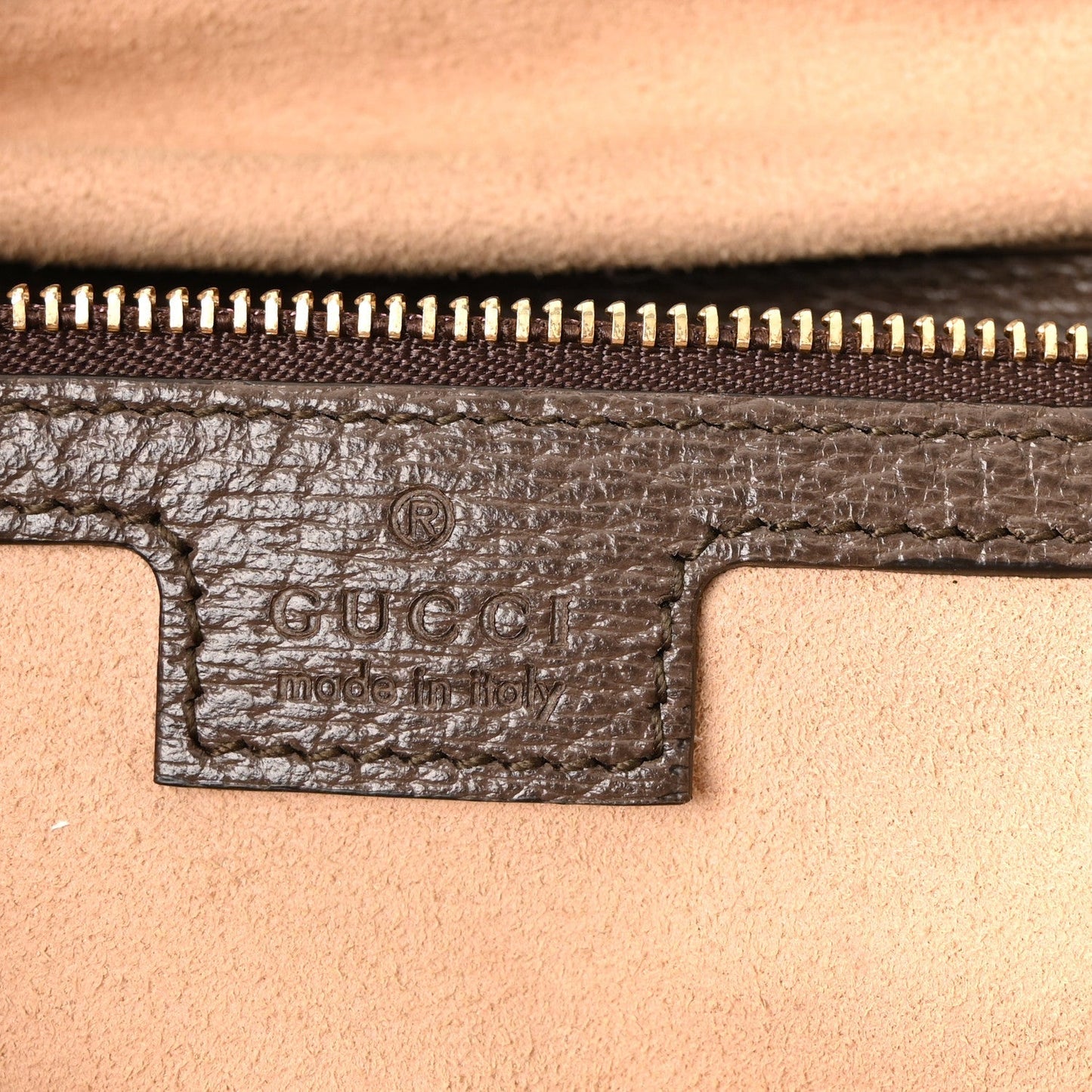 GG Supreme Monogram Web Medium Ophidia Tote Bag Brown