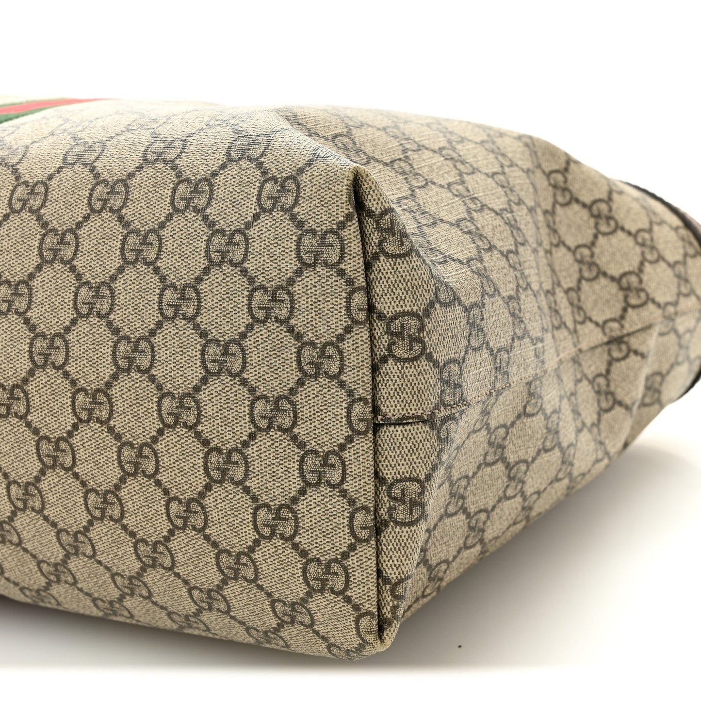 GG Supreme Monogram Medium Ophidia Shopping Tote Brown