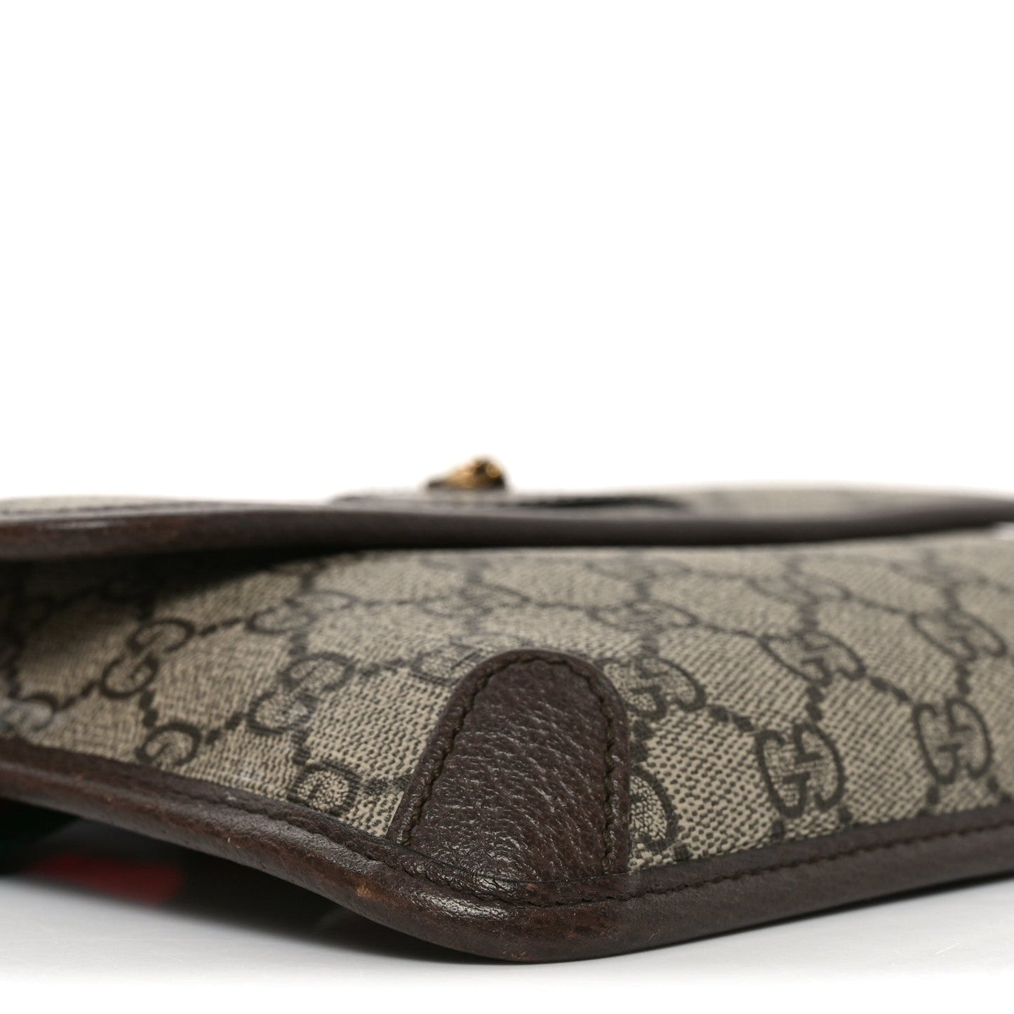 GG Supreme Monogram Neo Vintage Web Belt Bag Brown