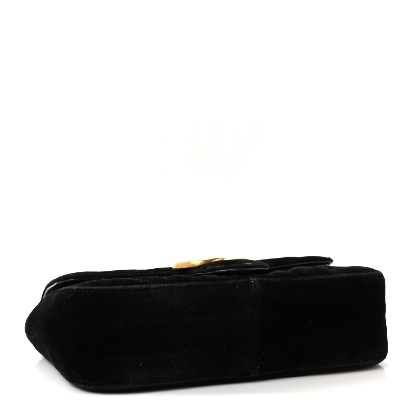 Velvet Matelasse Mini GG Marmont Shoulder Bag Black