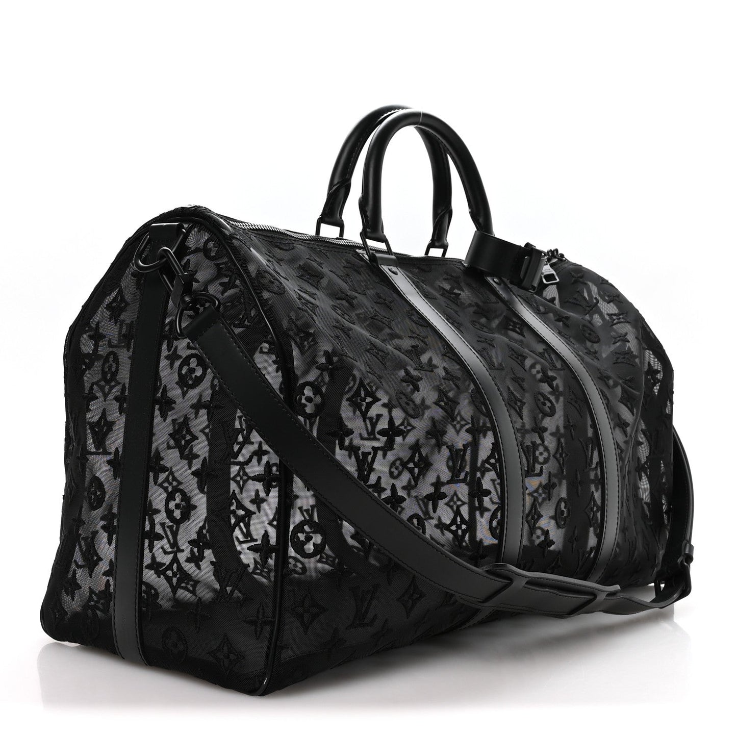 Monogram See Through Keepall Bandouliere 50 Black