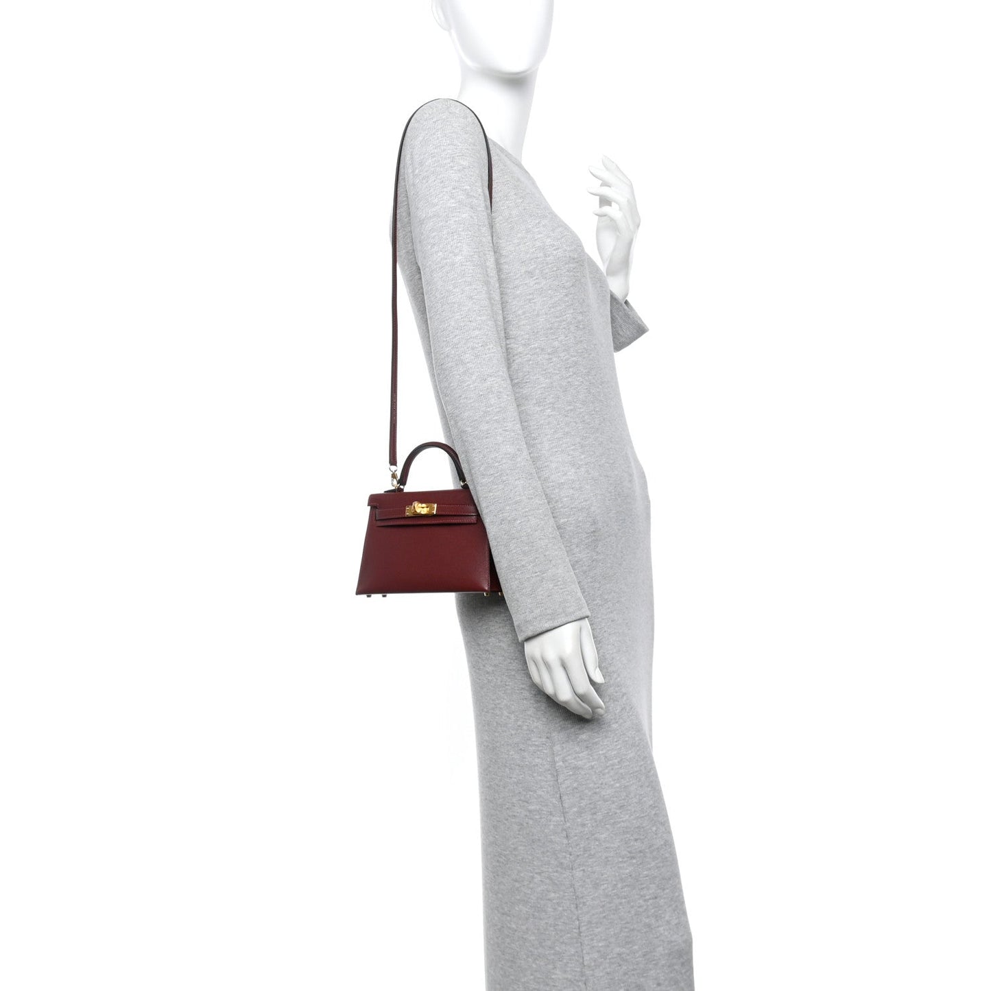 Madame Calfskin Mini Kelly Sellier 20 Rouge H