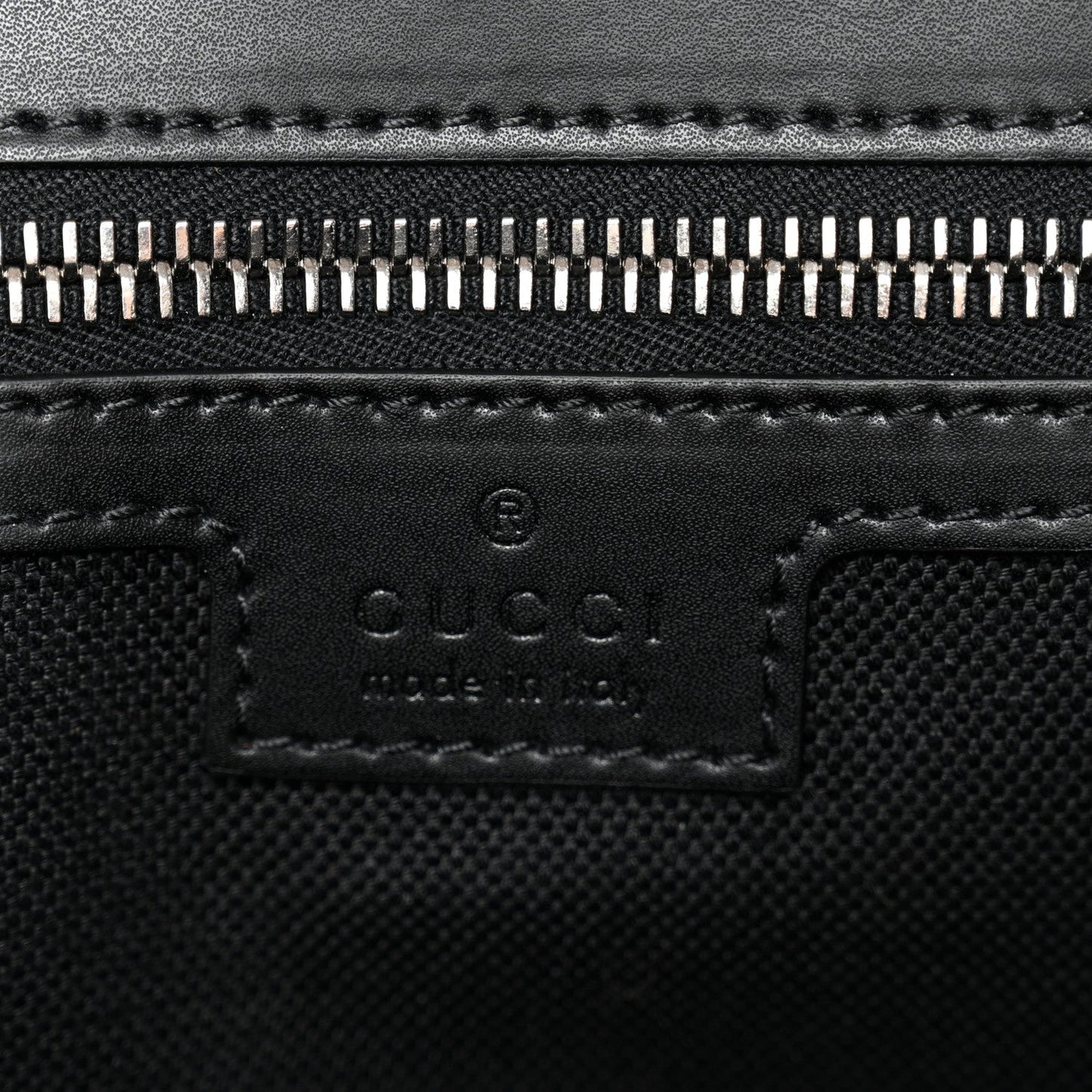 GG Supreme Monogram Appia Calfskin Web Crossbody Bag Black Grey