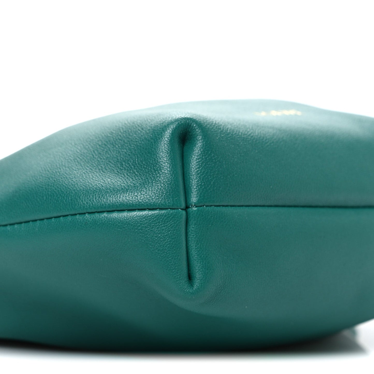 Mellow Nappa Lambskin Jade Mini Flamenco Knot Clutch Emerald Green