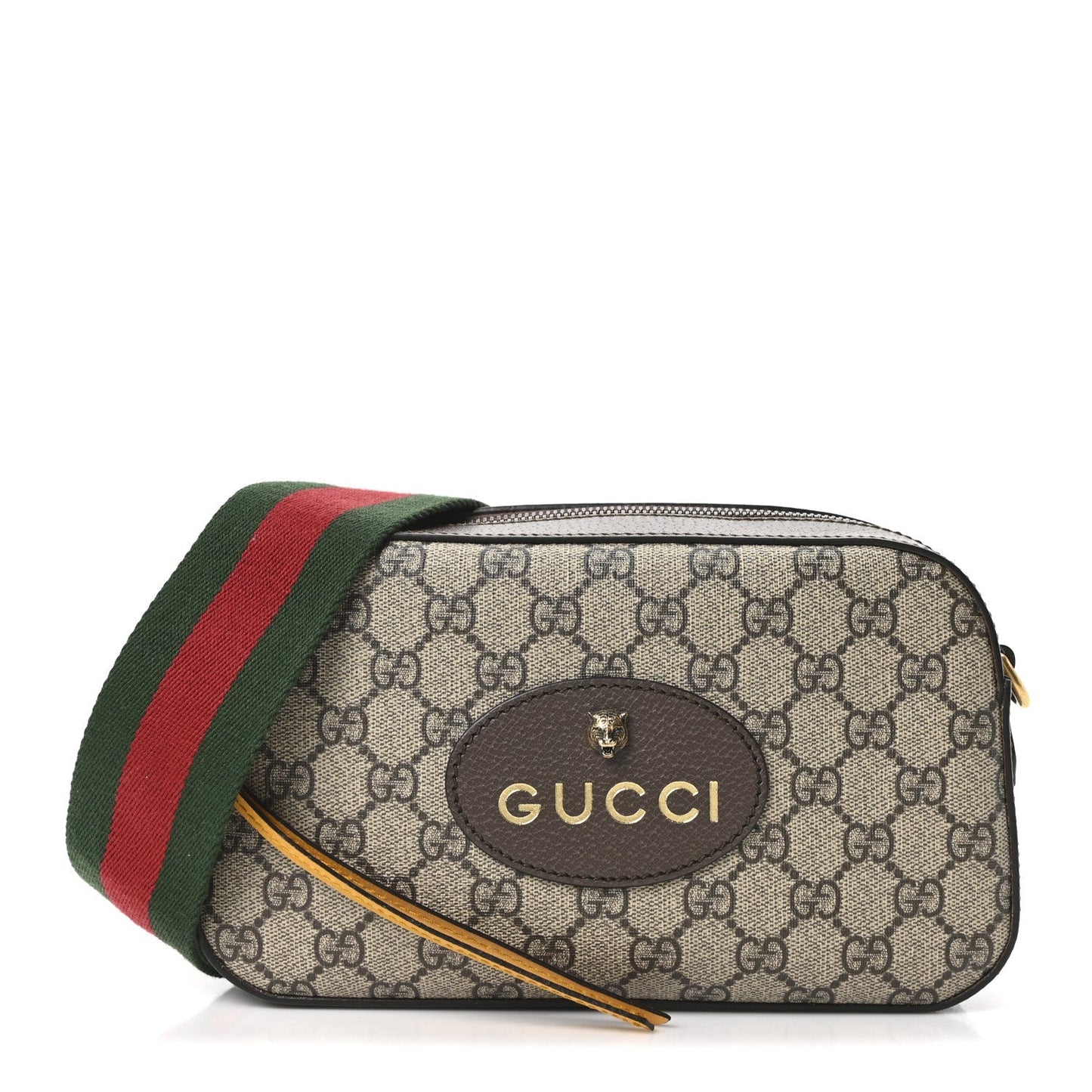 GG Supreme Monogram Web Neo Vintage Shoulder Bag Beige New Acero Crop