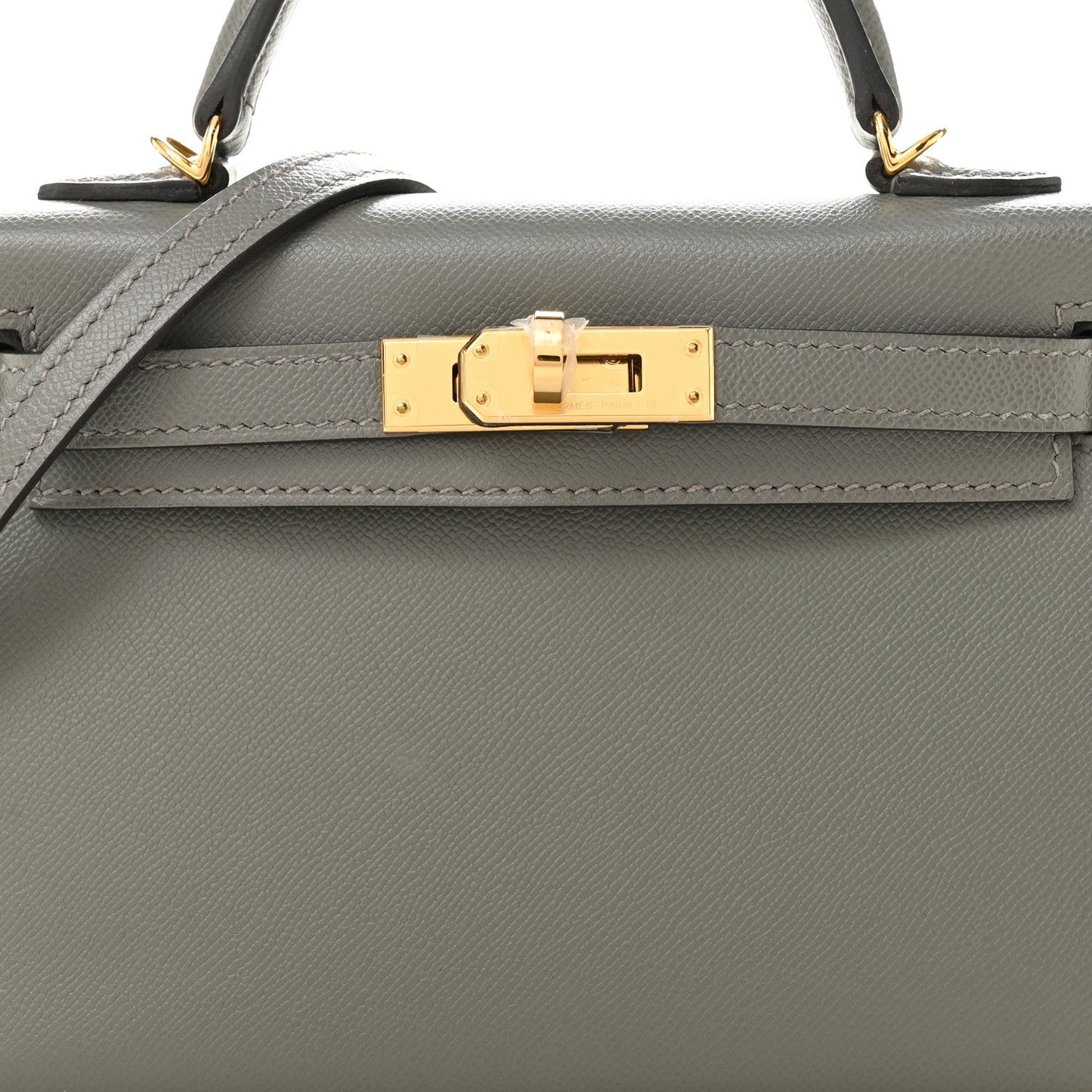 Madame Calfskin Mini Kelly Sellier 20 Gris Meyer