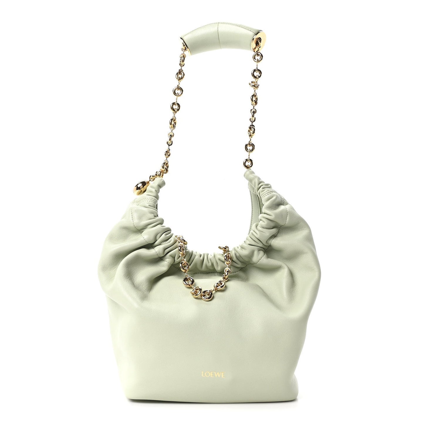 Mellow Nappa Lambskin Small Squeeze Bag Spring Jade