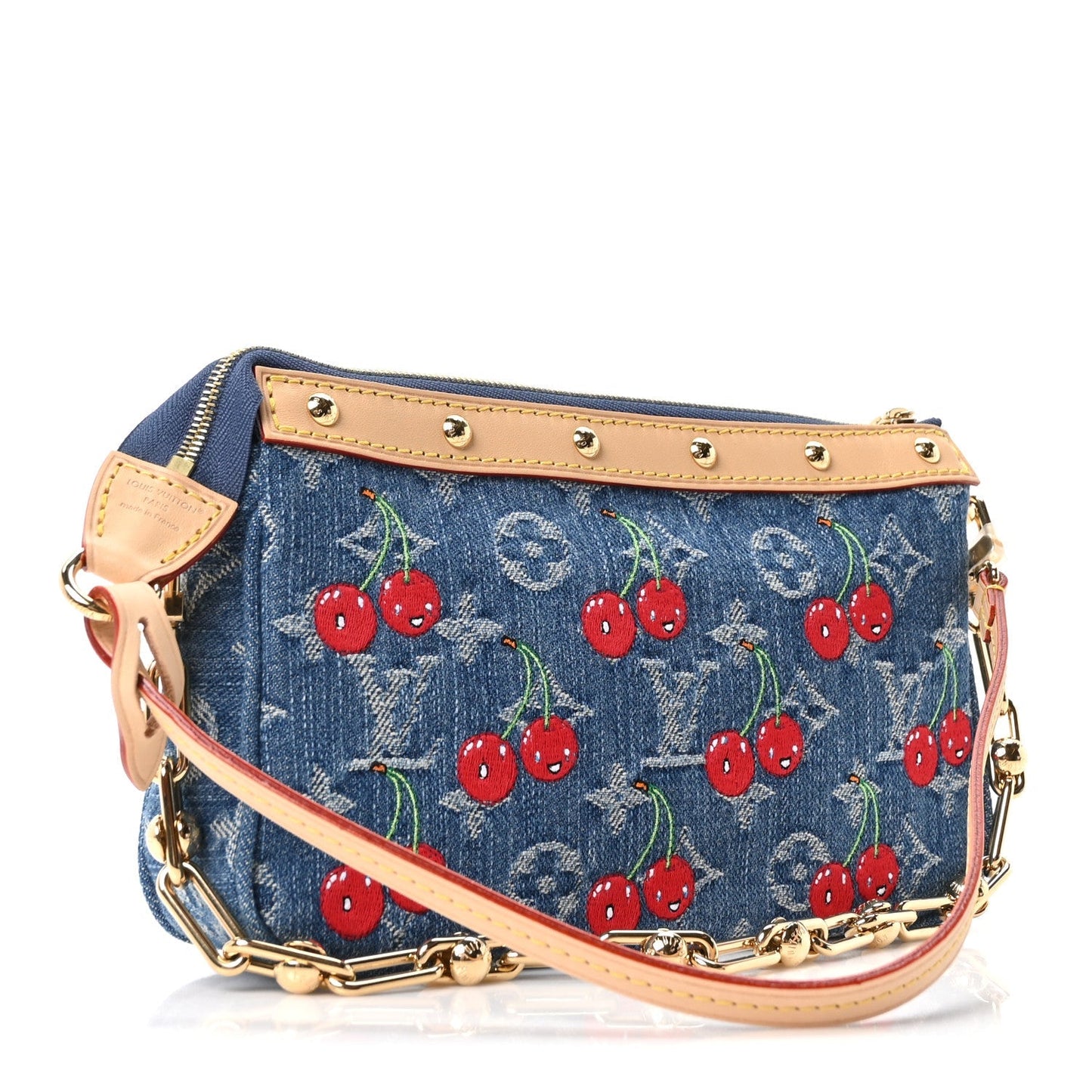LV X TM Monogram Denim Cerises Pochette Accessories Blue