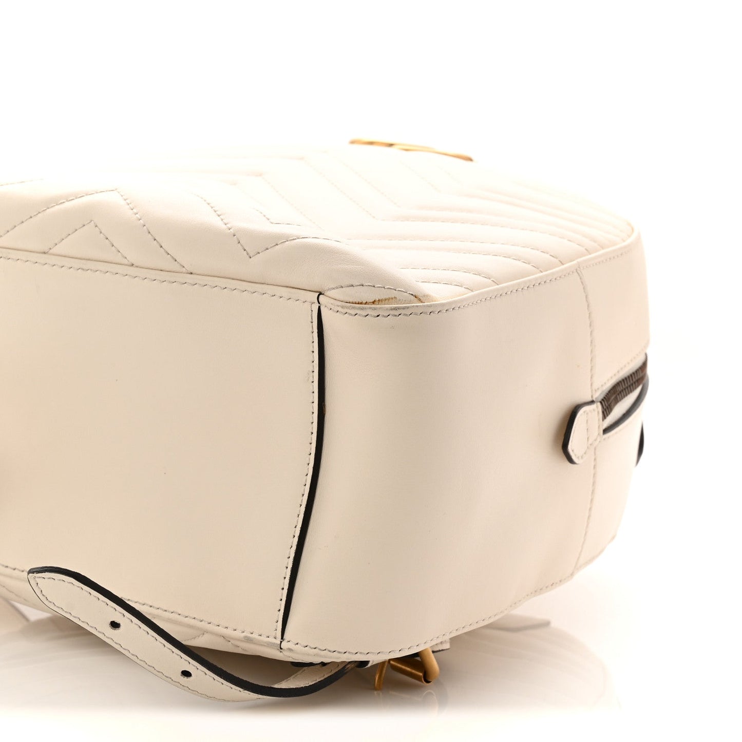 Calfskin Matelasse GG Marmont Dome Backpack White