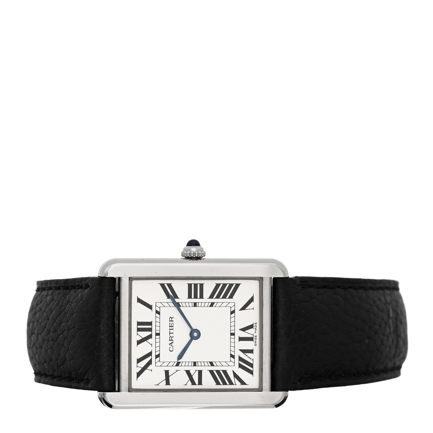 Stainless Steel Calfskin 27mm Tank Solo Quartz Watch