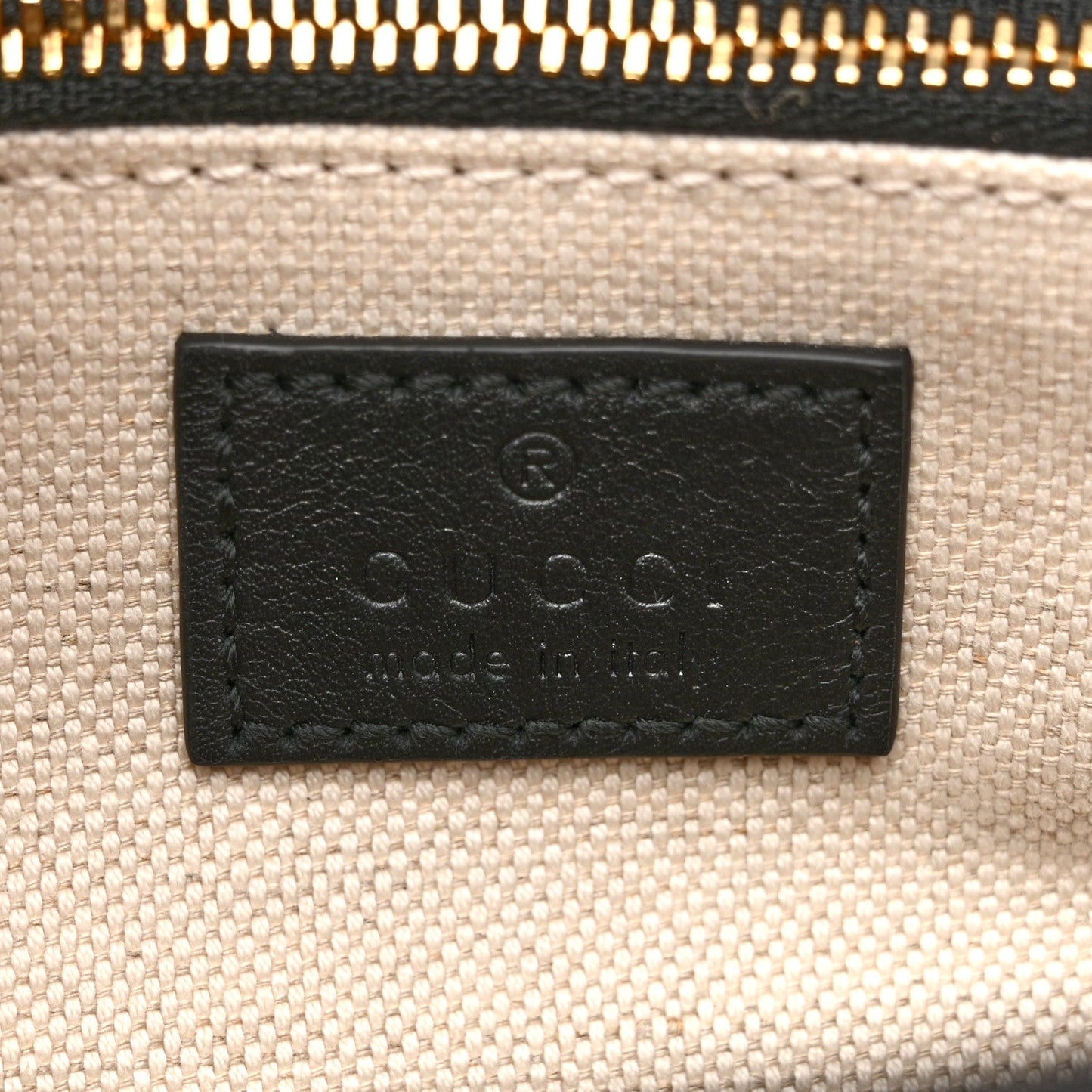 GG Supreme Monogram Horsebit 1955 Soft Small Shoulder Bag Beige Black