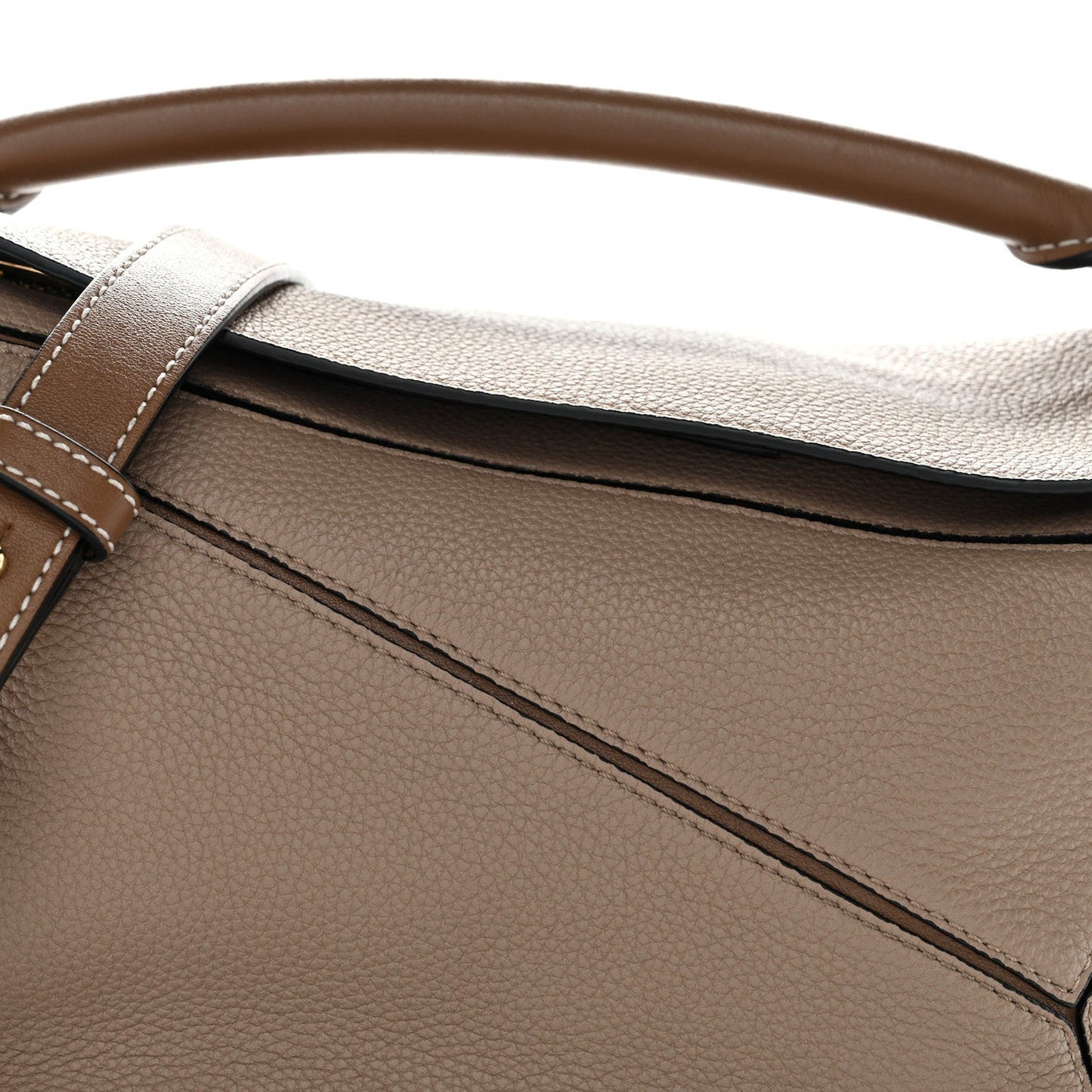 Grained Calfskin Small Puzzle Bag Sand Mink