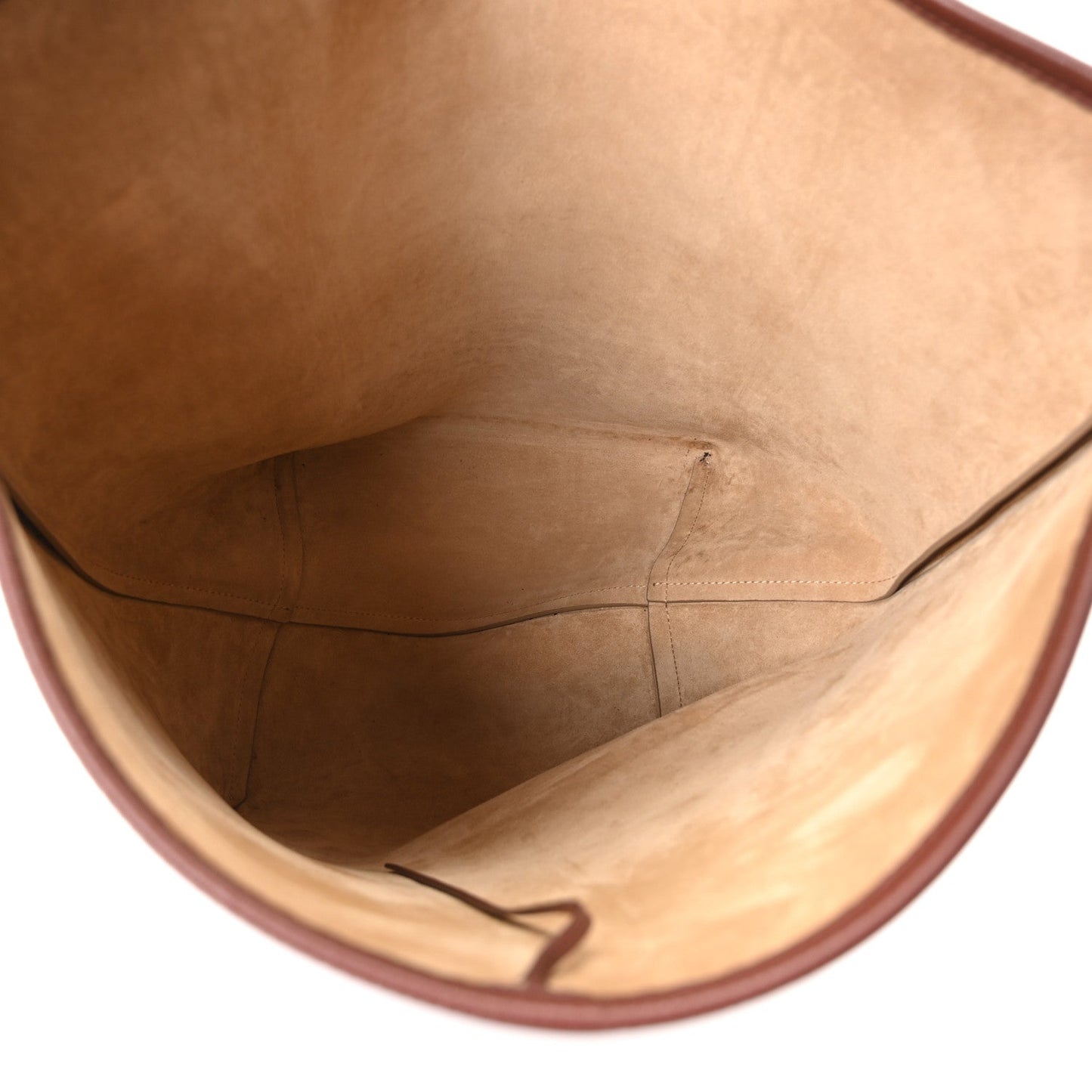 Grained Calfskin Large N/S Park Tote Burnt Wood