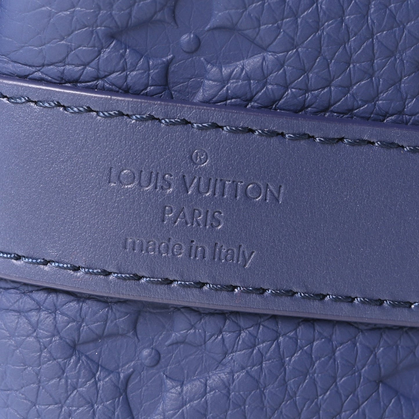 Monogram Taurillon Keepall Bandouliere 35 Blue