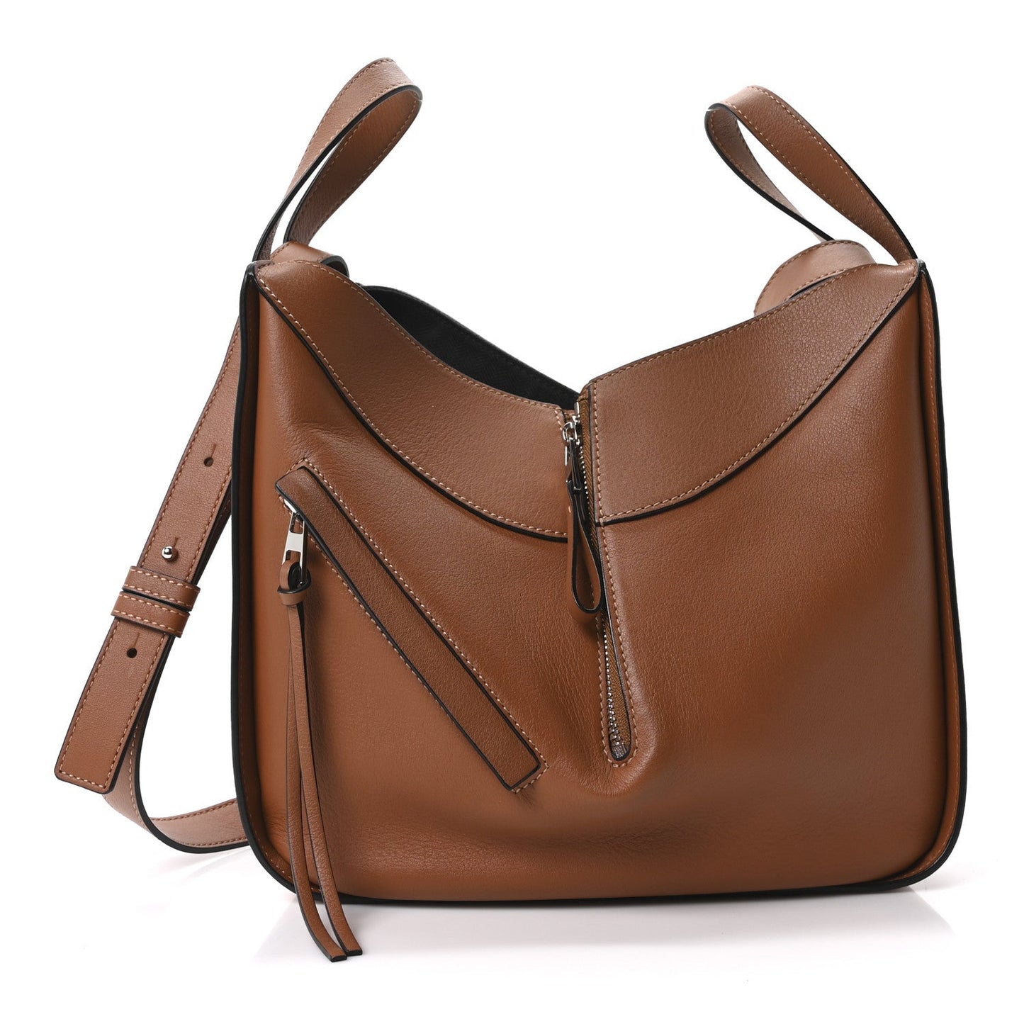 Calfskin Small Hammock Shoulder Bag Tan