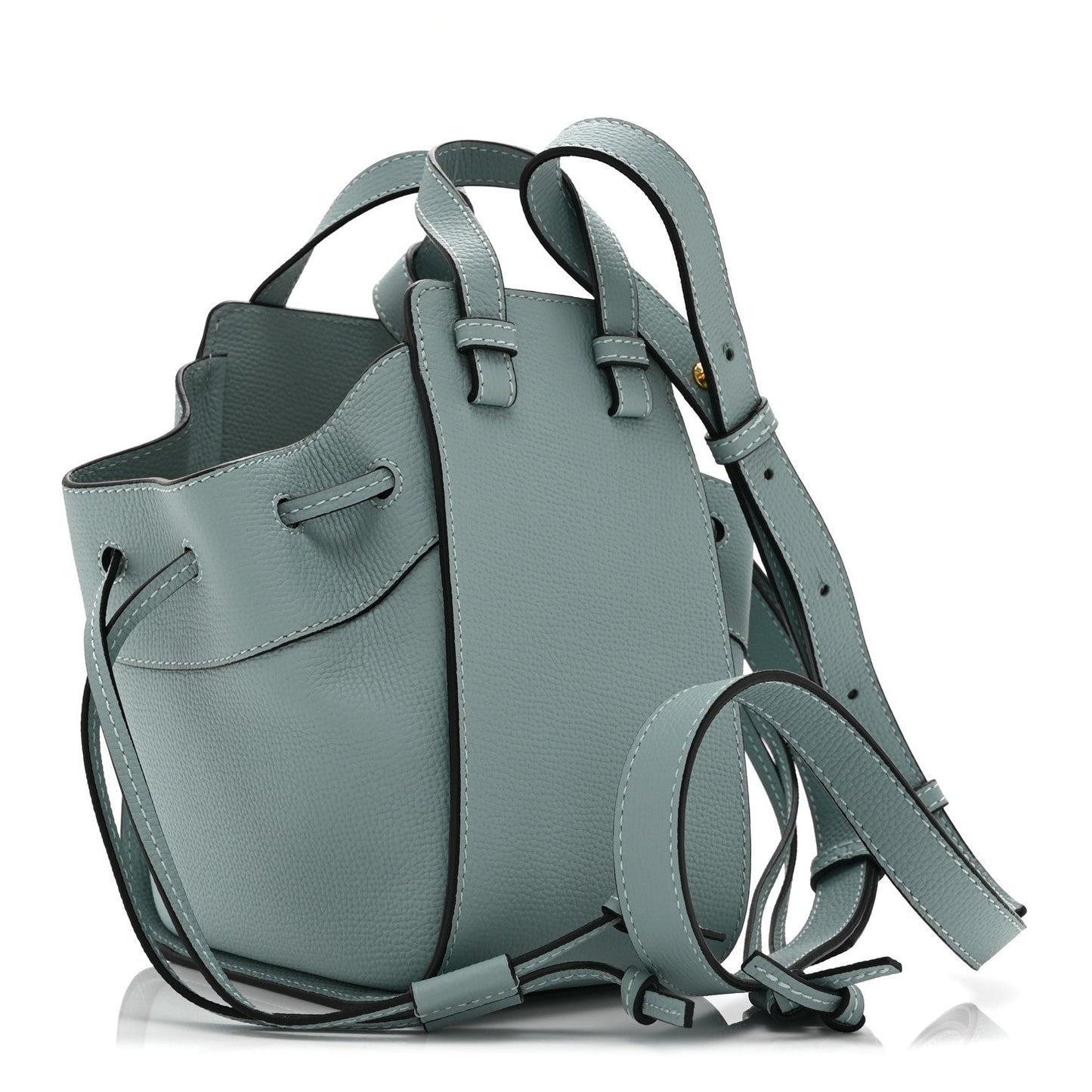 Pebble Grain Calfskin Mini Hammock Shoulder Bag Light Blue