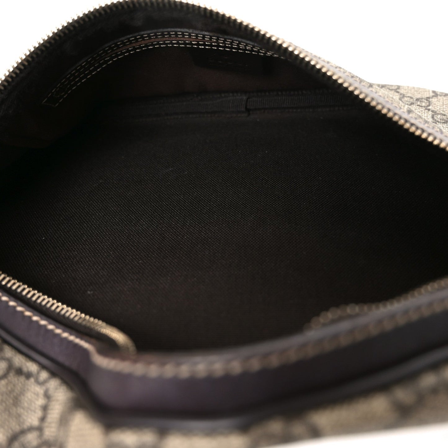 GG Supreme Monogram Belt Bag Dark Brown