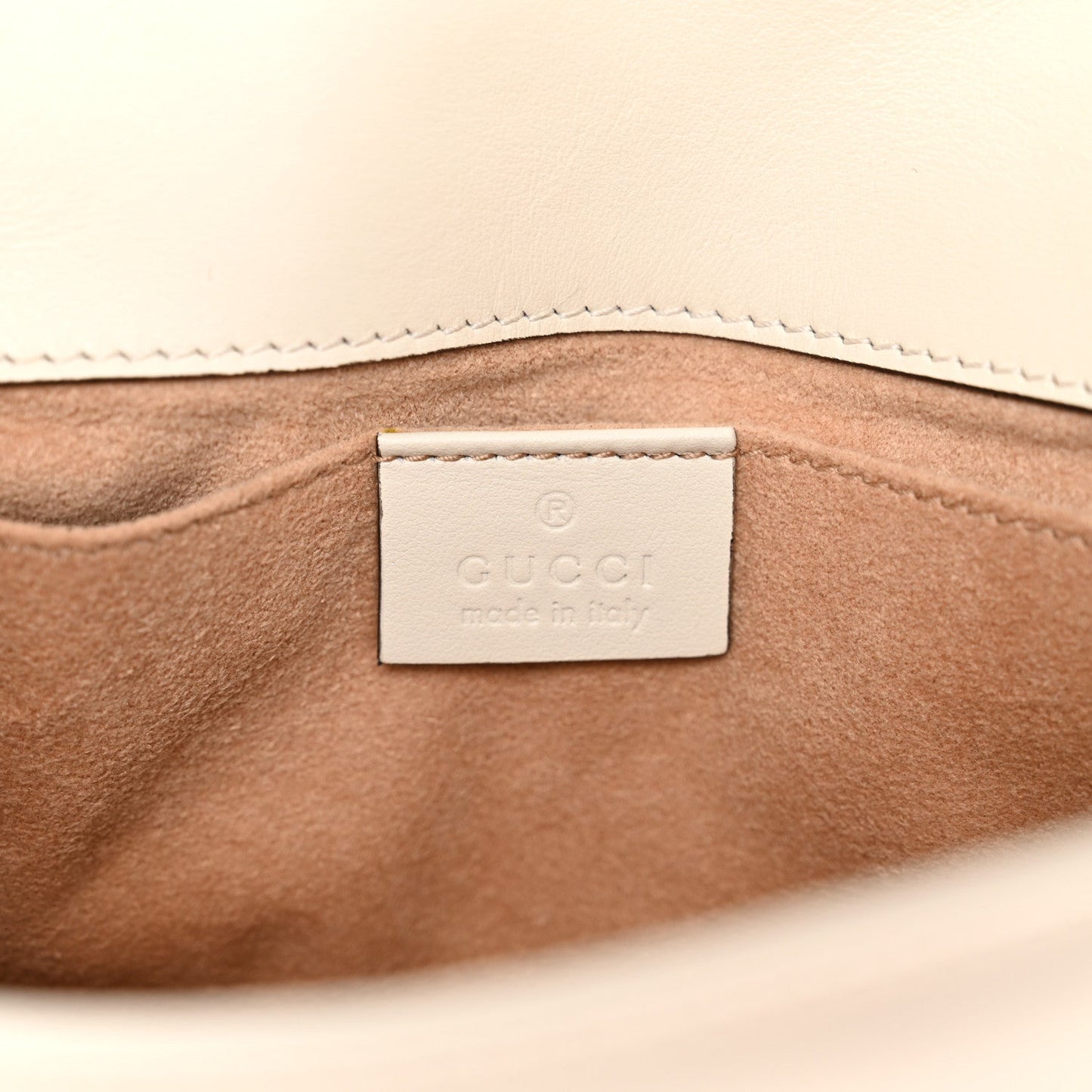 Calfskin Matelasse Mini GG Marmont Shoulder Bag White