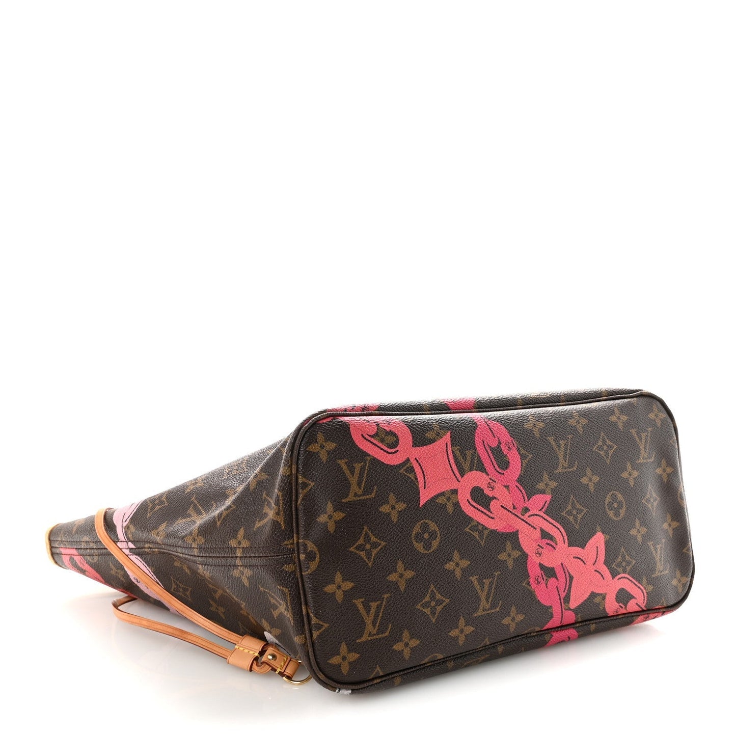 Monogram Bay Neverfull MM Rose Ballerine Poppy