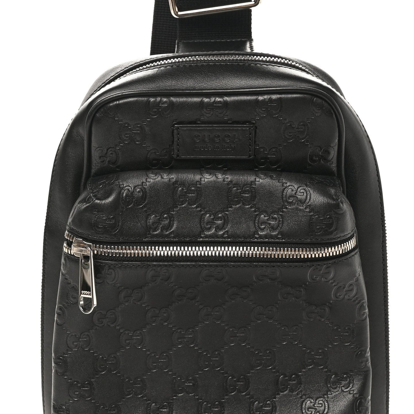 Guccissima Sling Backpack Black