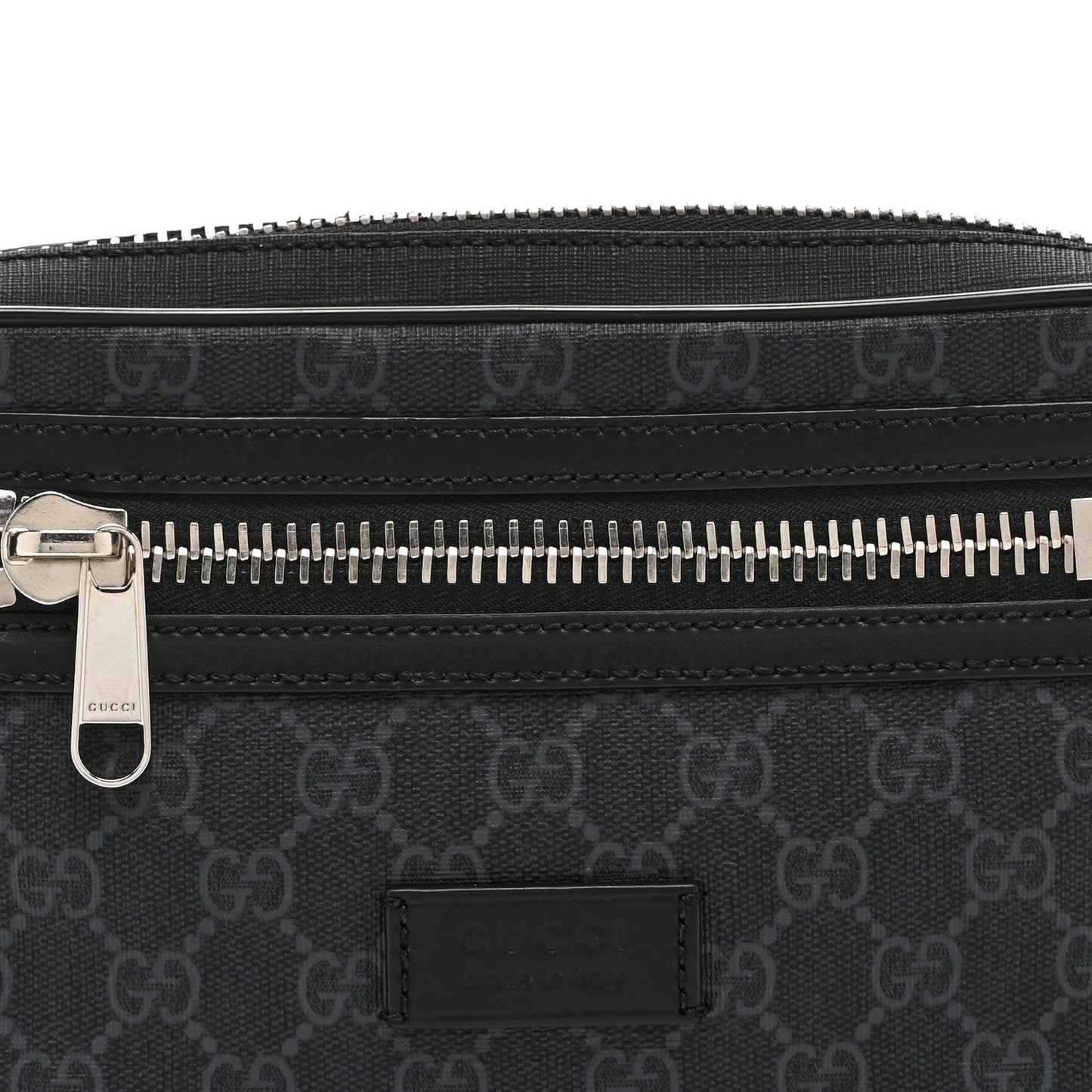 Soft GG Supreme Monogram Web Belt Bag Black Grey