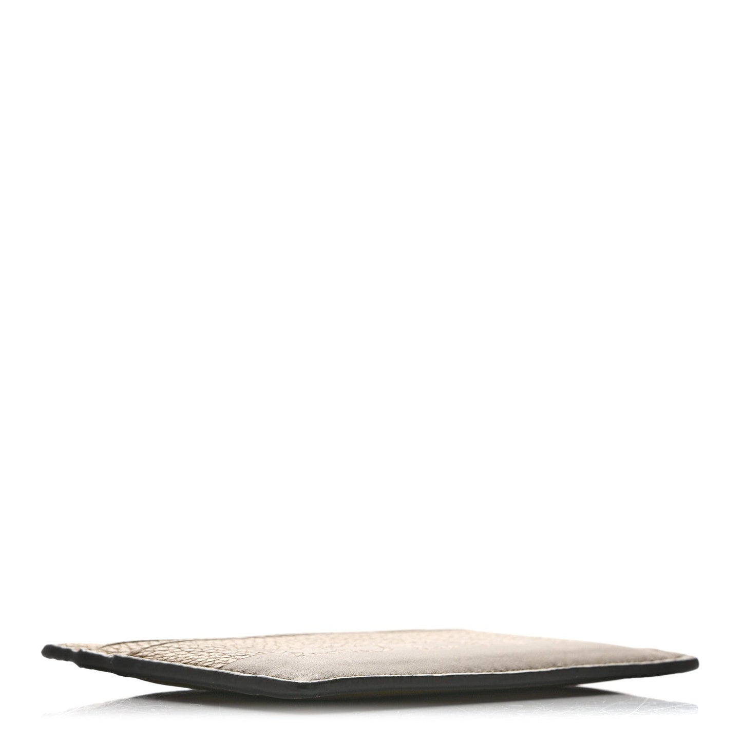 Grained Calfskin Signature Plain Card Holder