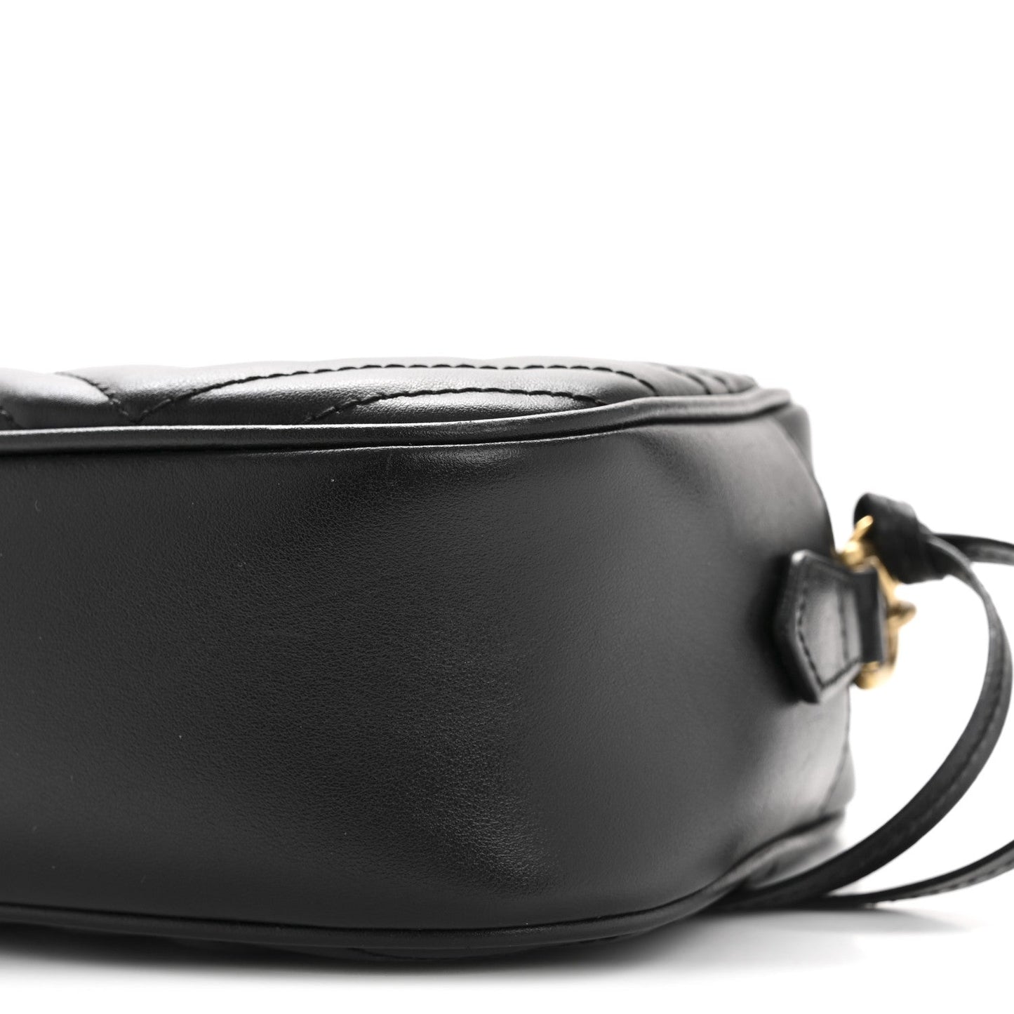 Calfskin Matelasse Small GG Marmont Chain Shoulder Bag Black