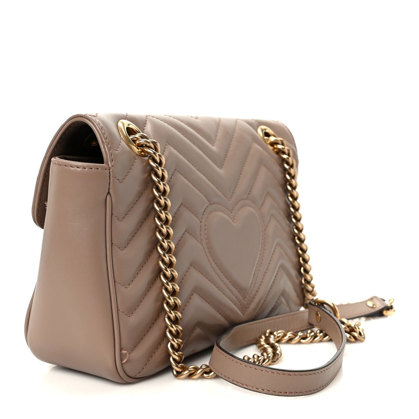 Calfskin Matelasse Small GG Marmont Shoulder Bag Porcelain Rose