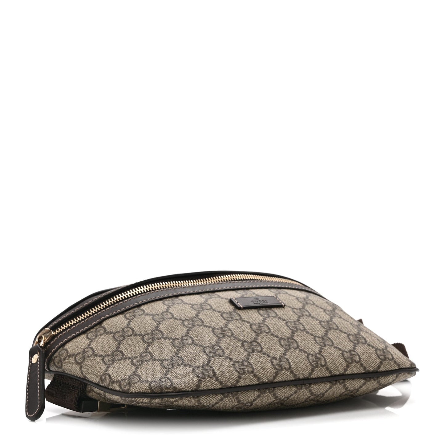 GG Supreme Monogram Belt Bag Dark Brown